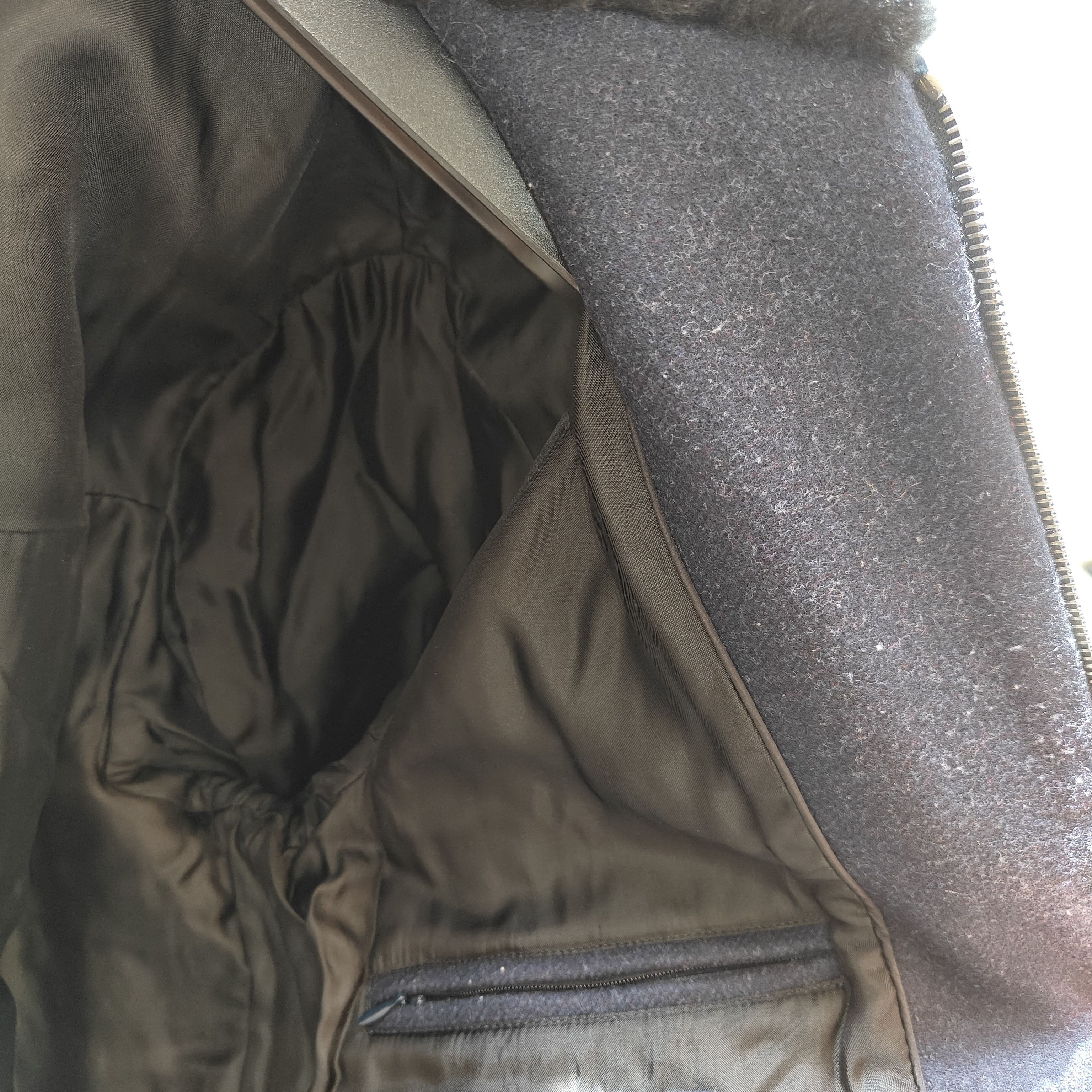 Proper Cloth made in Italy navy flight jacket wool riri zips Size US L / EU 52-54 / 3 - 16 Thumbnail