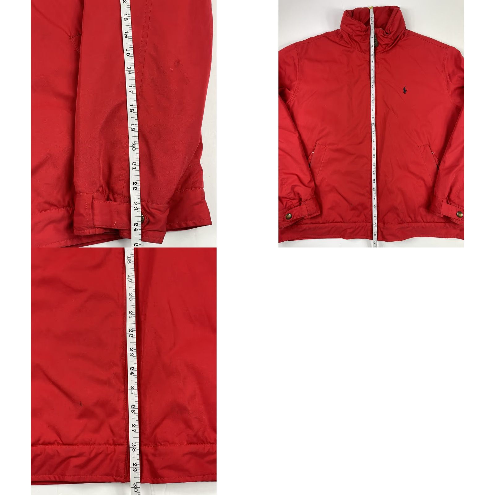 Polo Ralph Lauren VTG Polo Ralph Lauren Jacket Coat L Bomber Fleece Lined Hidden Hood Zipper Quilted Embroidered Logo Red Mens Size US L / EU 52-54 / 3 - 8 Thumbnail
