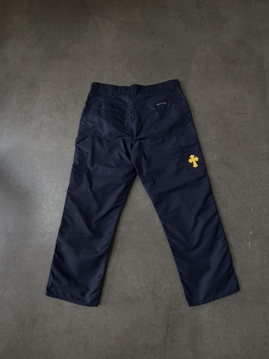 Chrome Hearts Chrome Hearts Navy Nylon & Leather Carpenter Pants Size US 34 / EU 50 - 2 Thumbnail