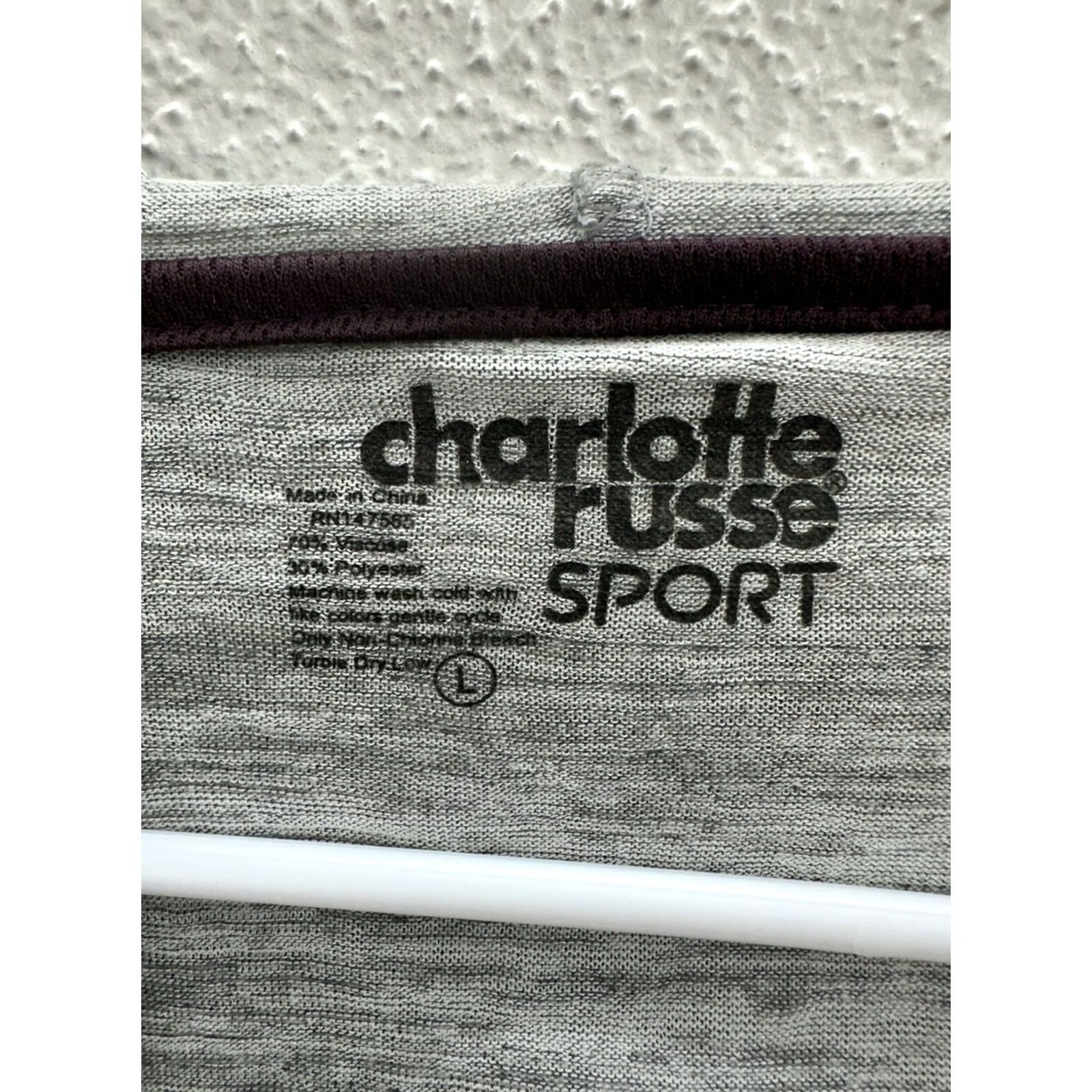 Vintage Charlotte Russe Sport Womens Shirt Cropped Hooded Long Sleeve Gray Size L Shirt Size L / US 10 / IT 46 - 4 Thumbnail