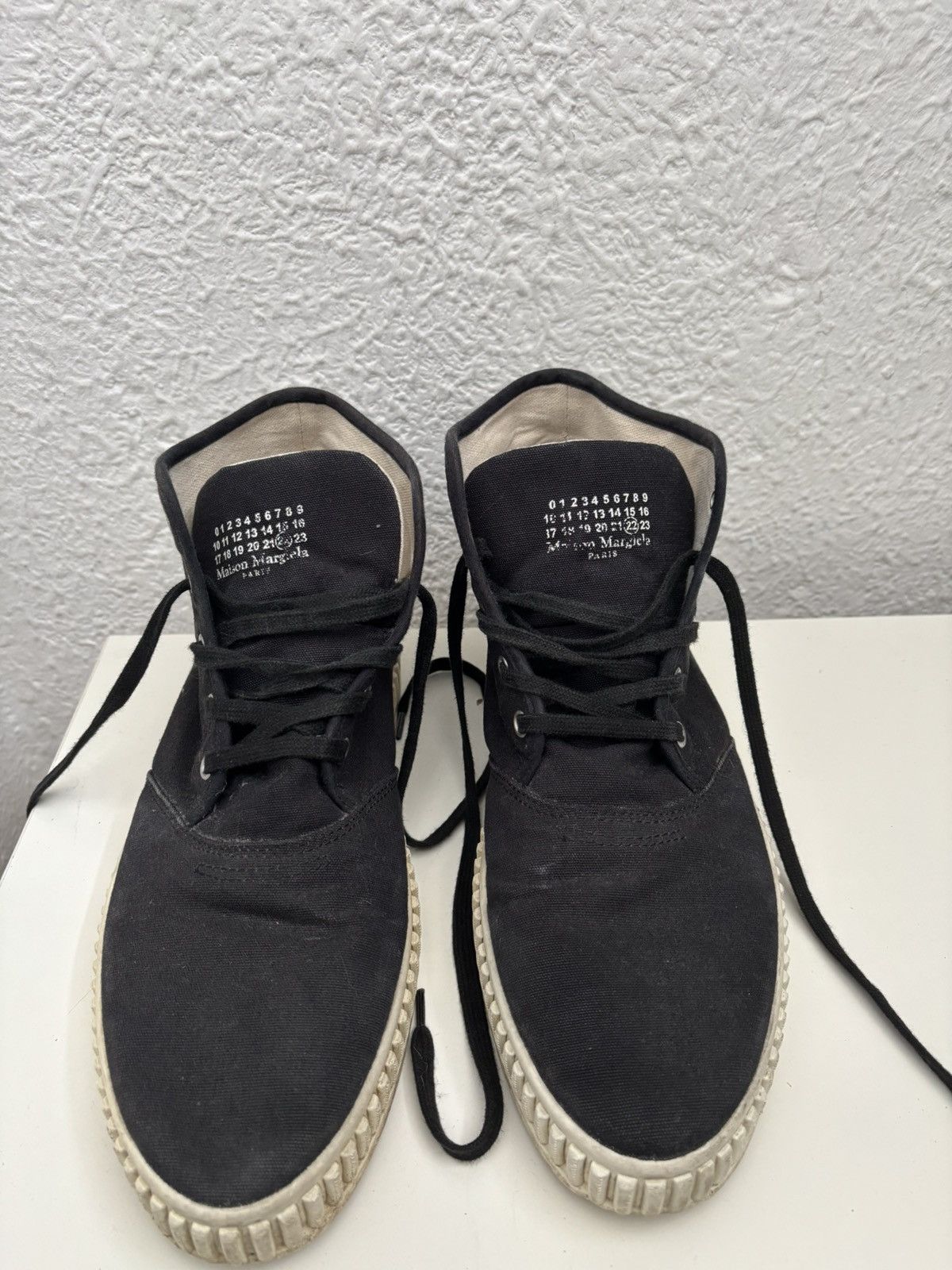 Maison Margiela Mason Margiela M22 Canvas High Top Sneakers Size US 10 / EU 43 - 1 Thumbnail