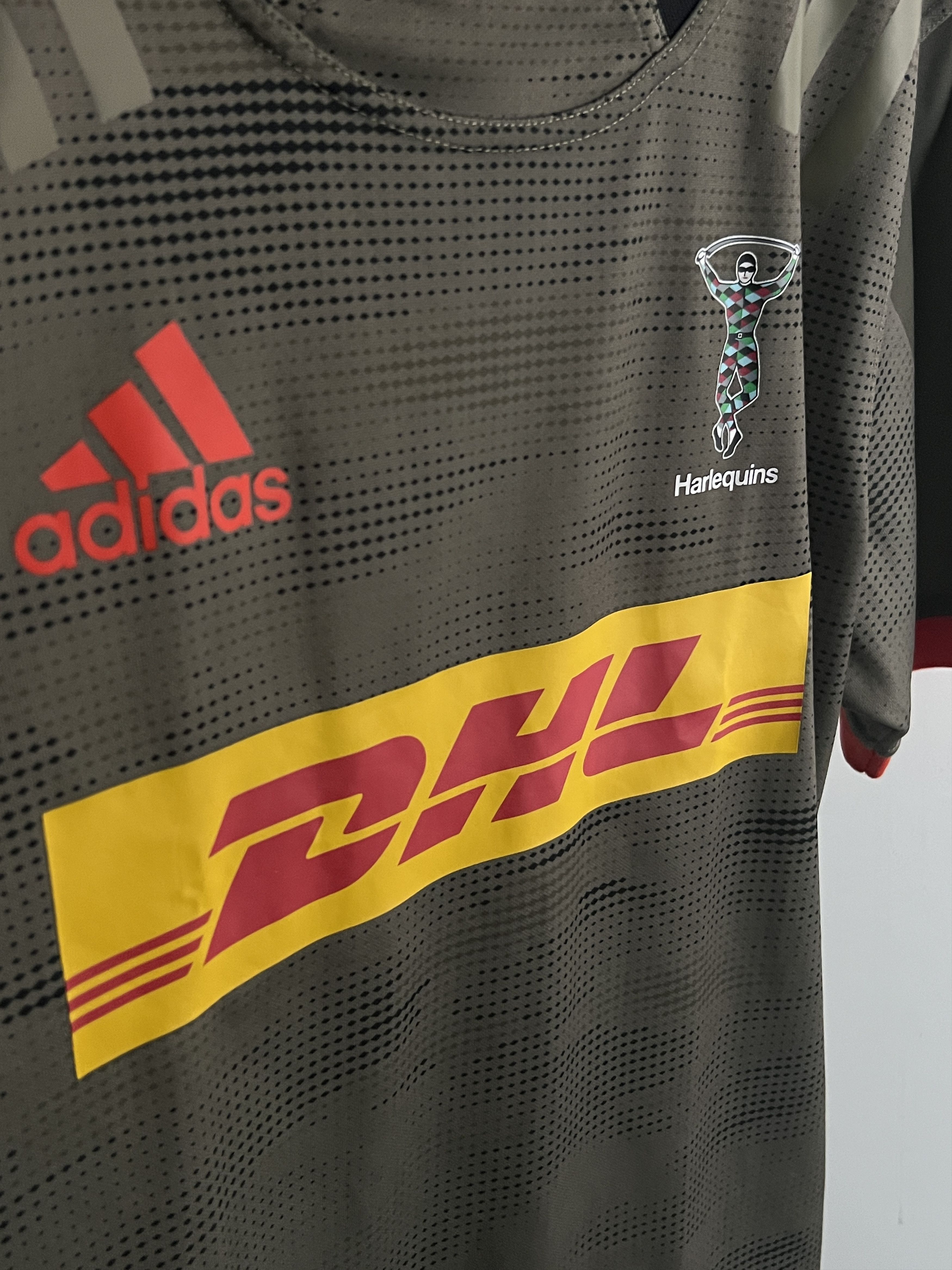 Adidas RUGBY UNION HARLEQUINS x DHL 2021 JERSEY ADIDAS SIZE L Size US L / EU 52-54 / 3 - 6 Thumbnail