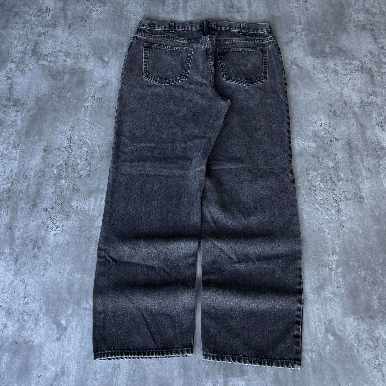 JNCO × Route 66 × Vintage Vintage Y2K Faded Black Baggy Grunge Opium Denim Jeans Size US 39 - 2 Thumbnail