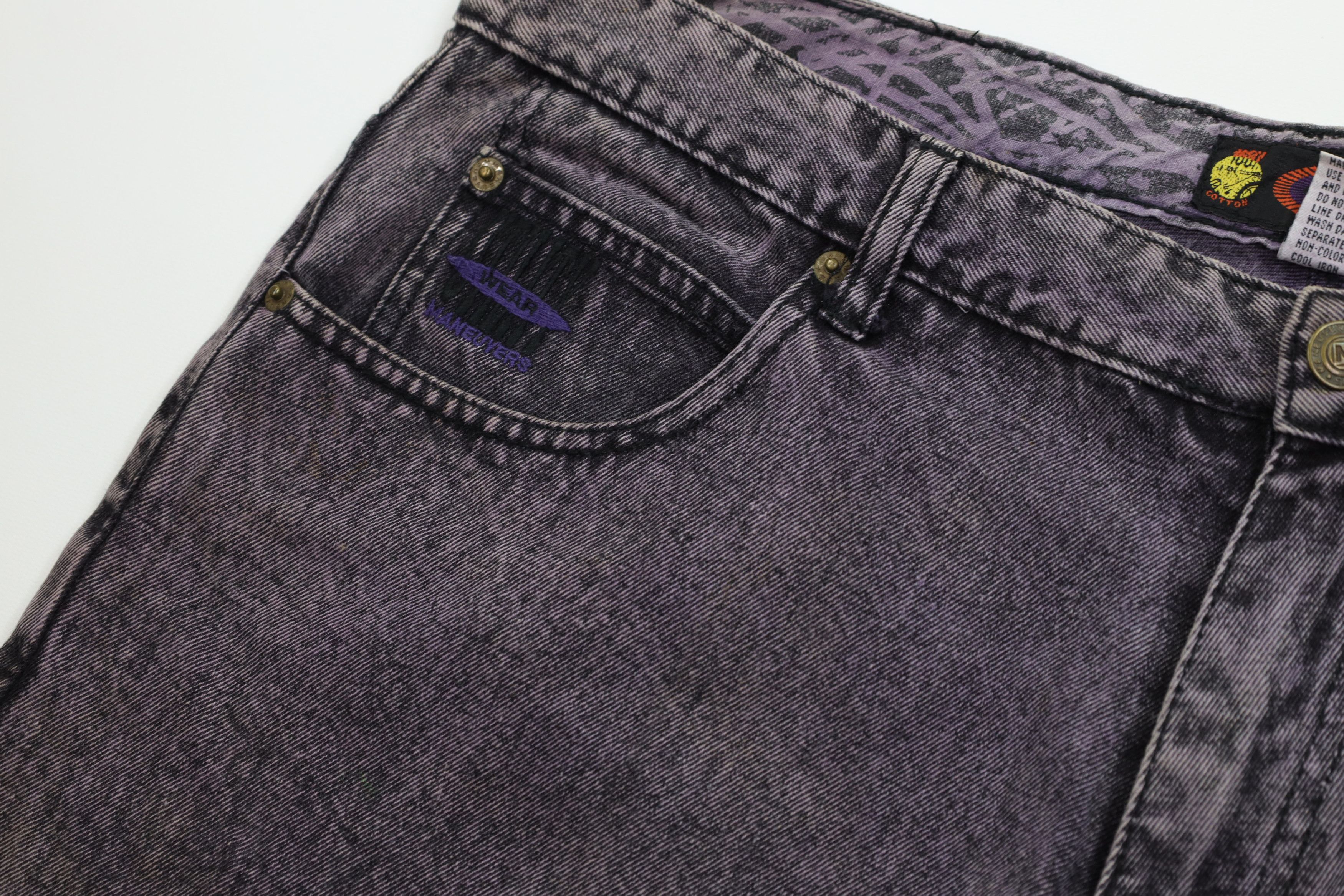 Vintage Vintage 90s Streetwear Fit Acid Wash Denim Shorts Purple Size US 38 / EU 54 - 6 Thumbnail