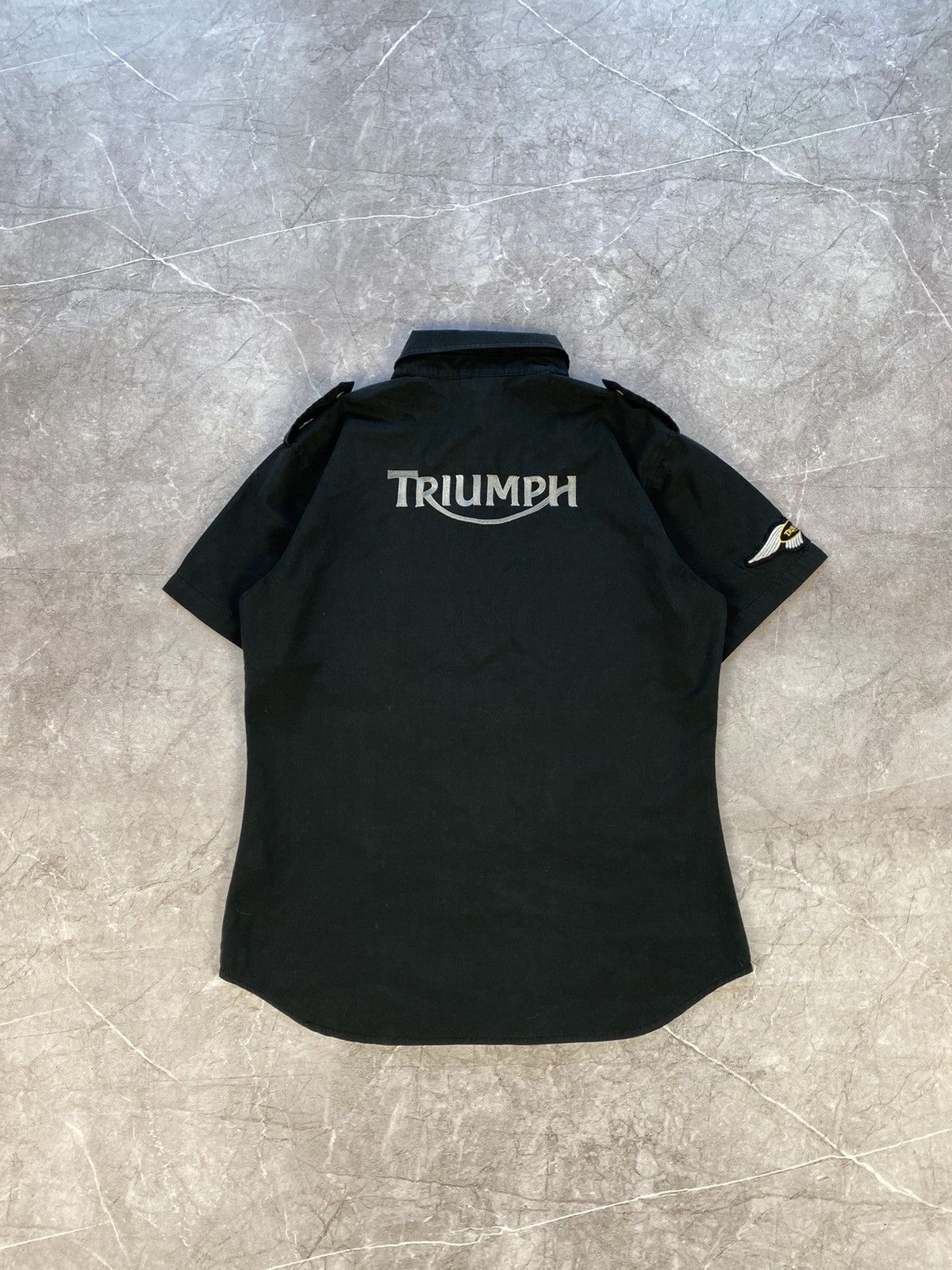 Harley Davidson × Vintage Vintage Y2K Triumph Motorcycles Great Britain UK 90s Size US S / EU 44-46 / 1 - 4 Thumbnail