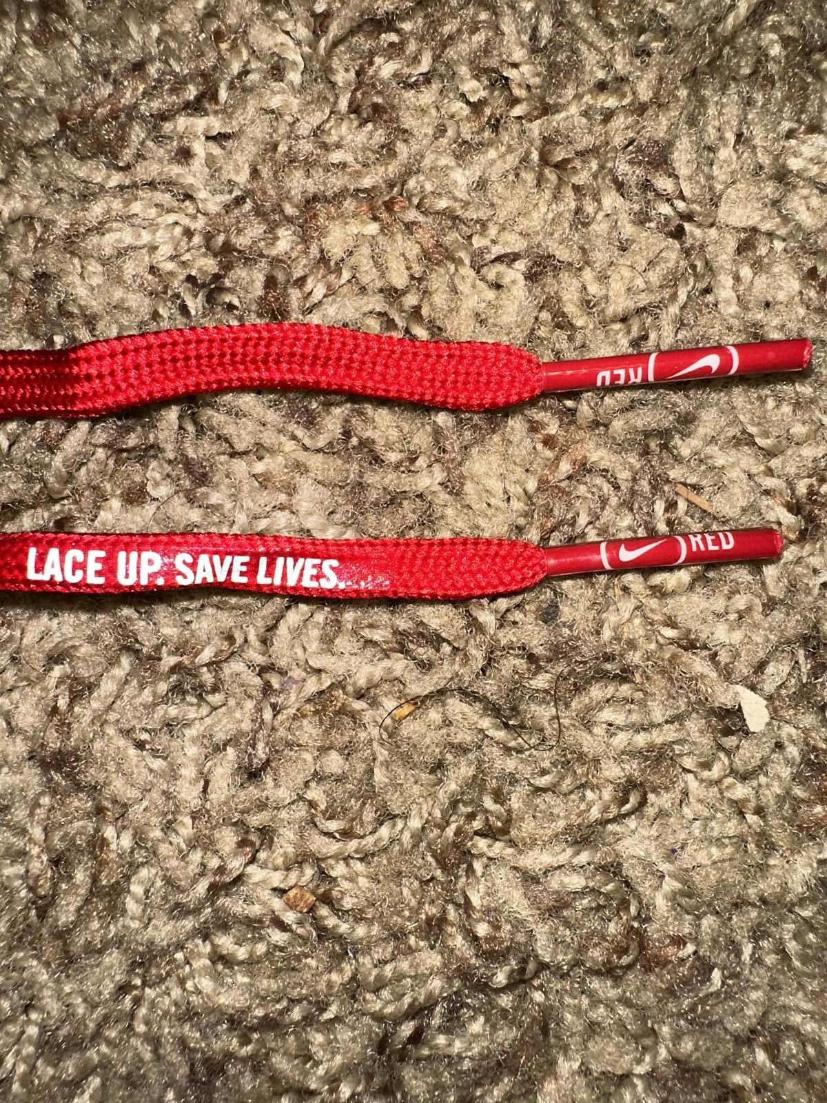 Nike Nike Lace Up 2 Save Lives Red Shoe Laces 125cm Designed To Fight Aids Size US 9 / EU 42 - 4 Thumbnail
