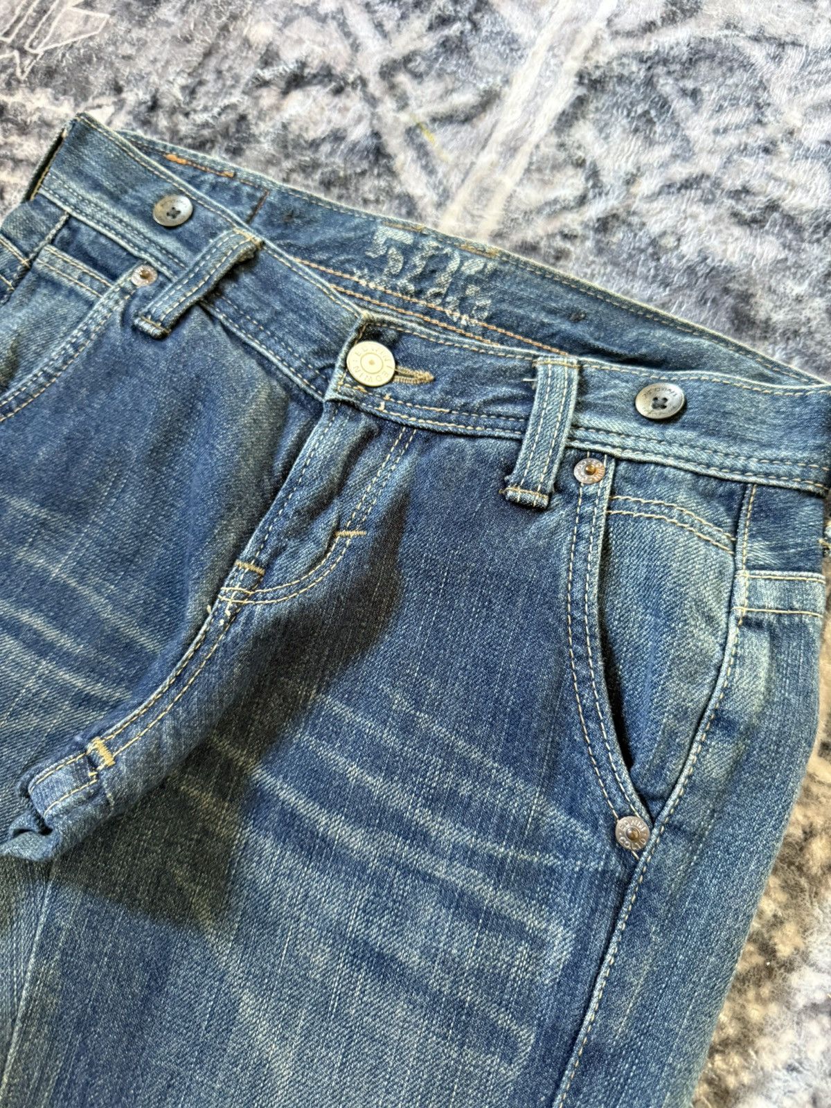 Edwin EDWIN 503 Japan Medium Wash Flared Jeans Size US 29 - 11 Thumbnail