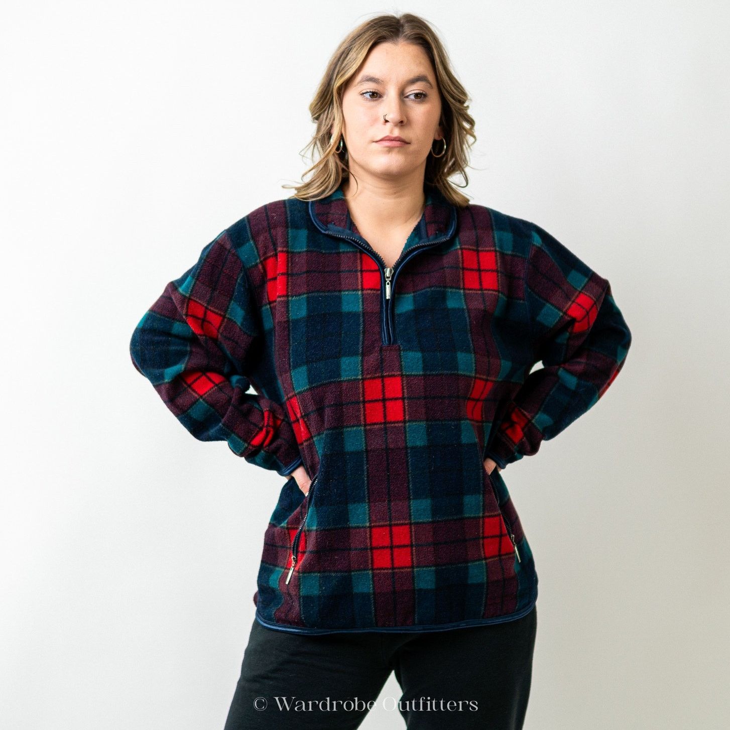 Catalina Vintage 90s Plaid Pullover Sweatshirt Size L / US 10 / IT 46 - 1 Thumbnail