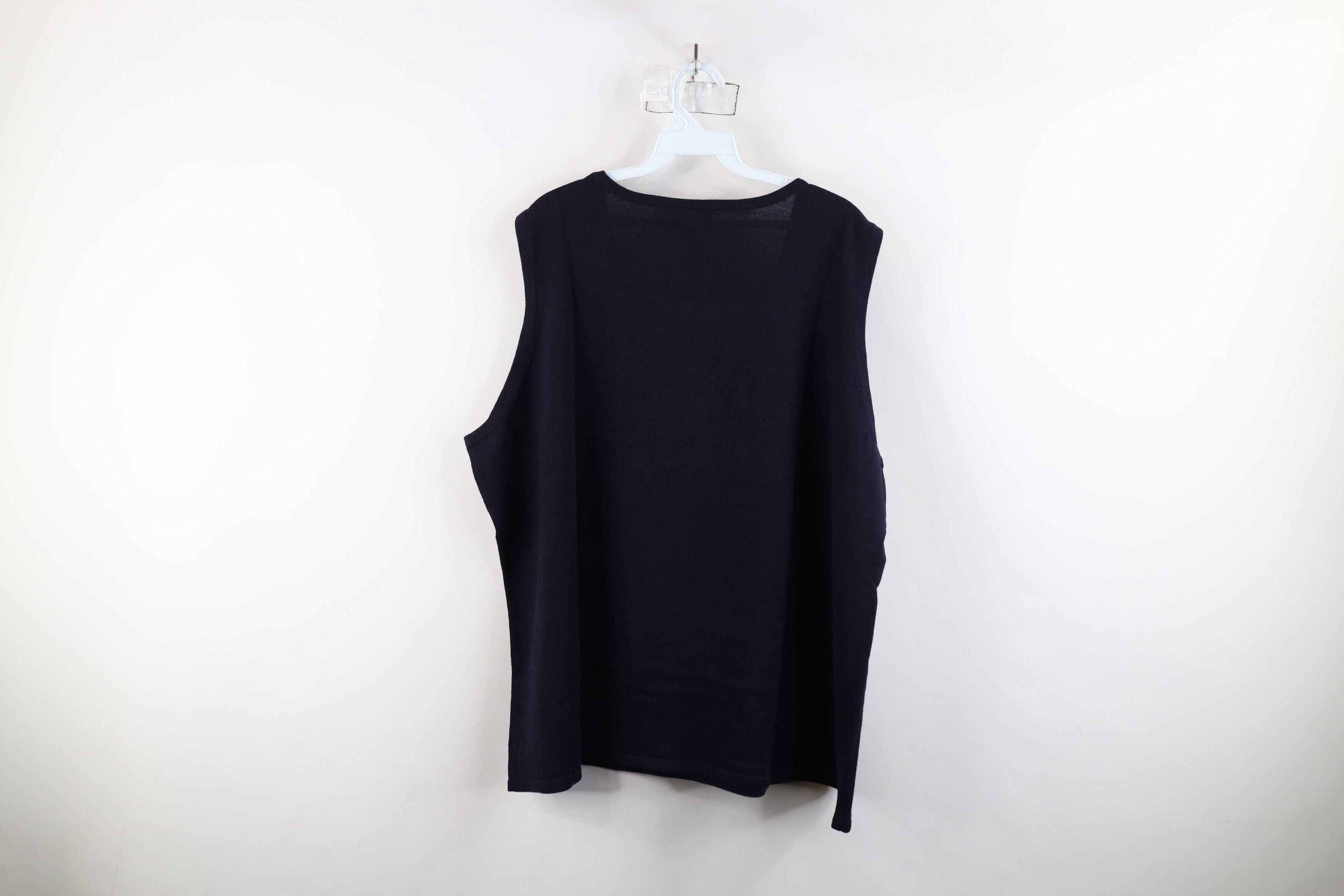 Vintage Deadstock Vintage 90s Streetwear Wool Knit Sweater Vest Size 3XL / US 20-22 - 8 Thumbnail