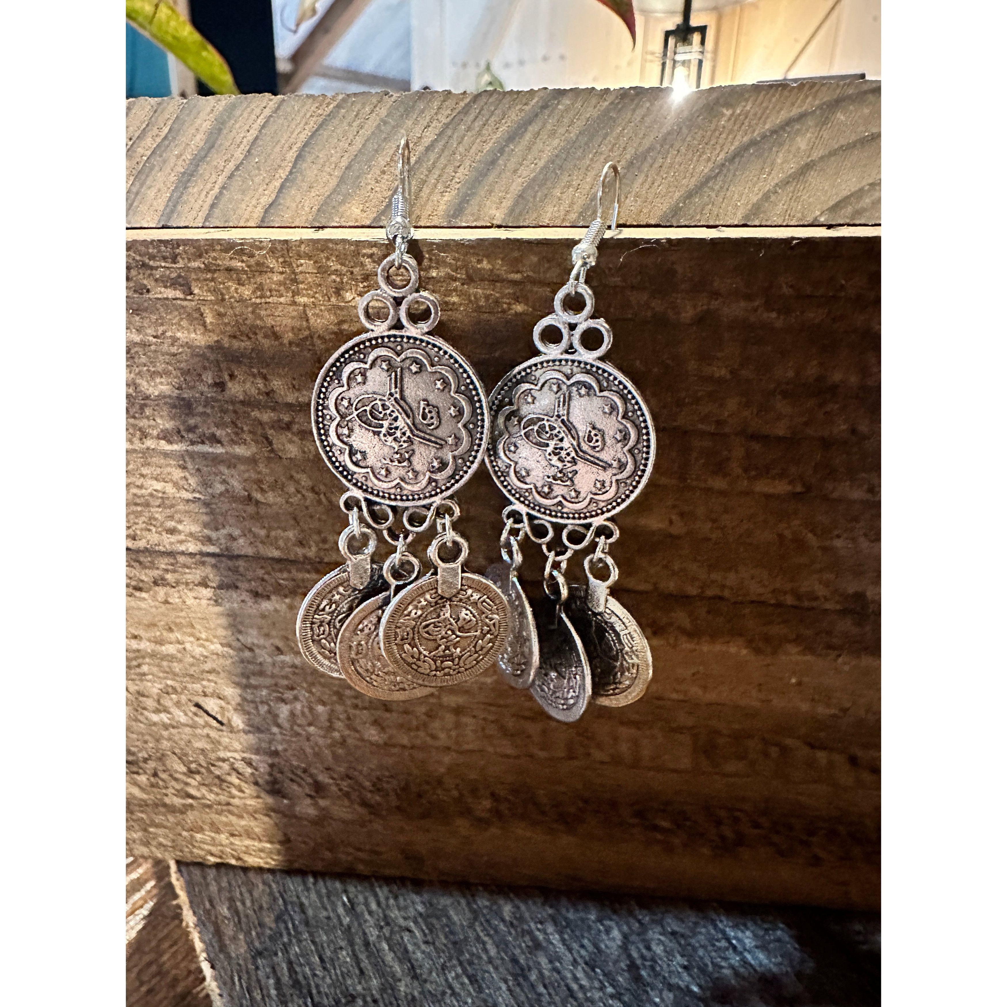 Other Vintage-Inspired Boho Coin Dangle Earrings in Gift-Ready Box Size ONE SIZE - 4 Thumbnail