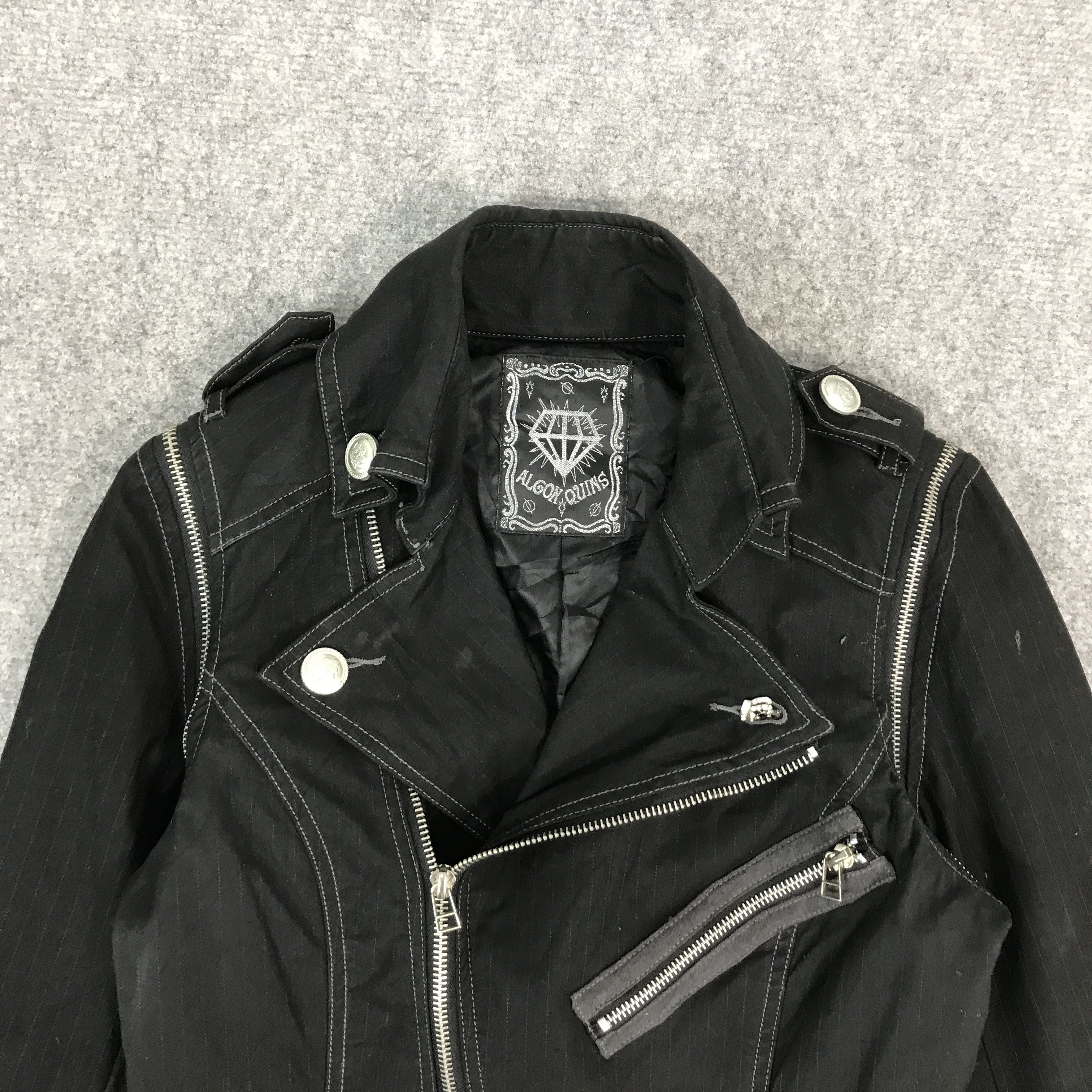 If Six Was Nine × Japanese Brand × Le Grande Bleu (L.G.B.) 🔥ALGON QUINS JAPAN PUNK BLACK JACKET Size US S / EU 44-46 / 1 - 3 Thumbnail