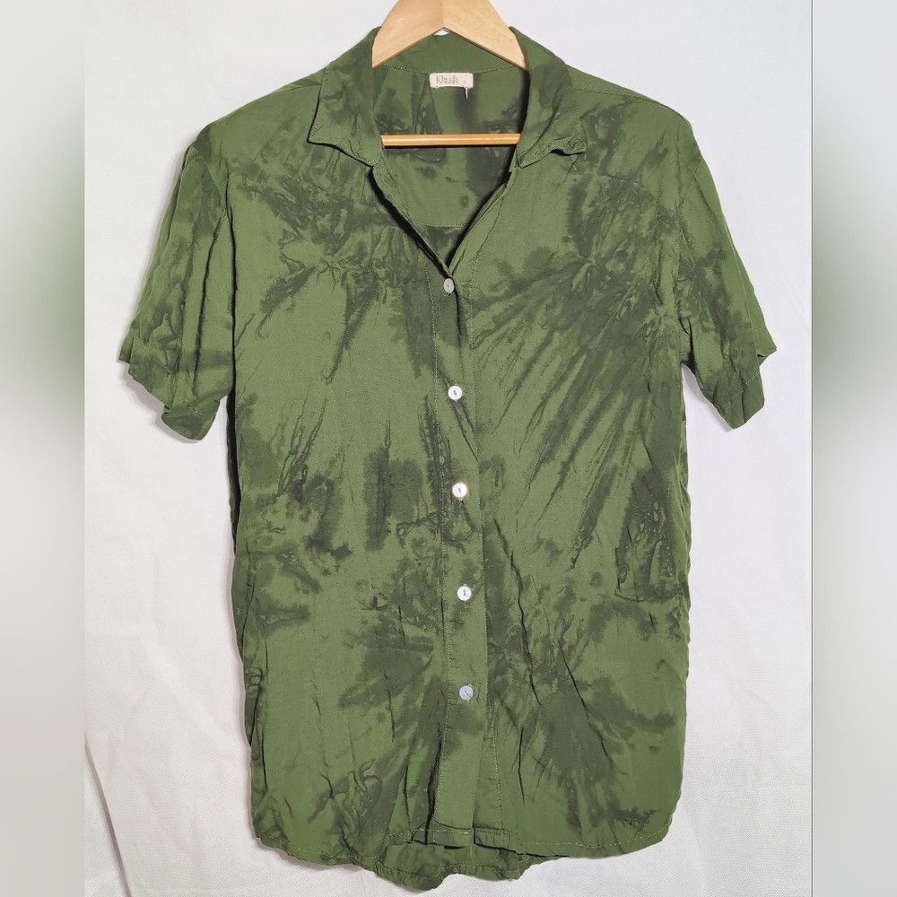 Other Khush Sz S Forest Green Casual Button Down Over Shirt Size S / US 4 / IT 40 - 1 Thumbnail