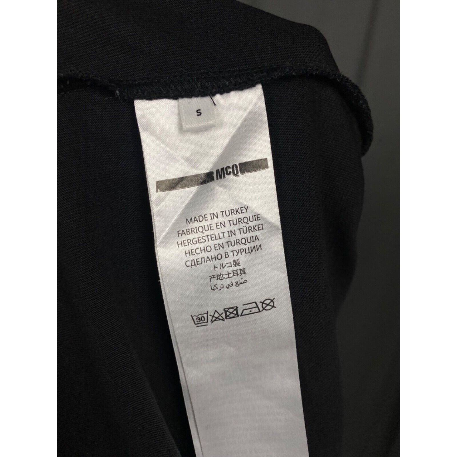 Alexander McQueen MINT! Alexander McQueen McQ Big Logo Men's Black T-Shirt Siz Size US S / EU 44-46 / 1 - 10 Thumbnail