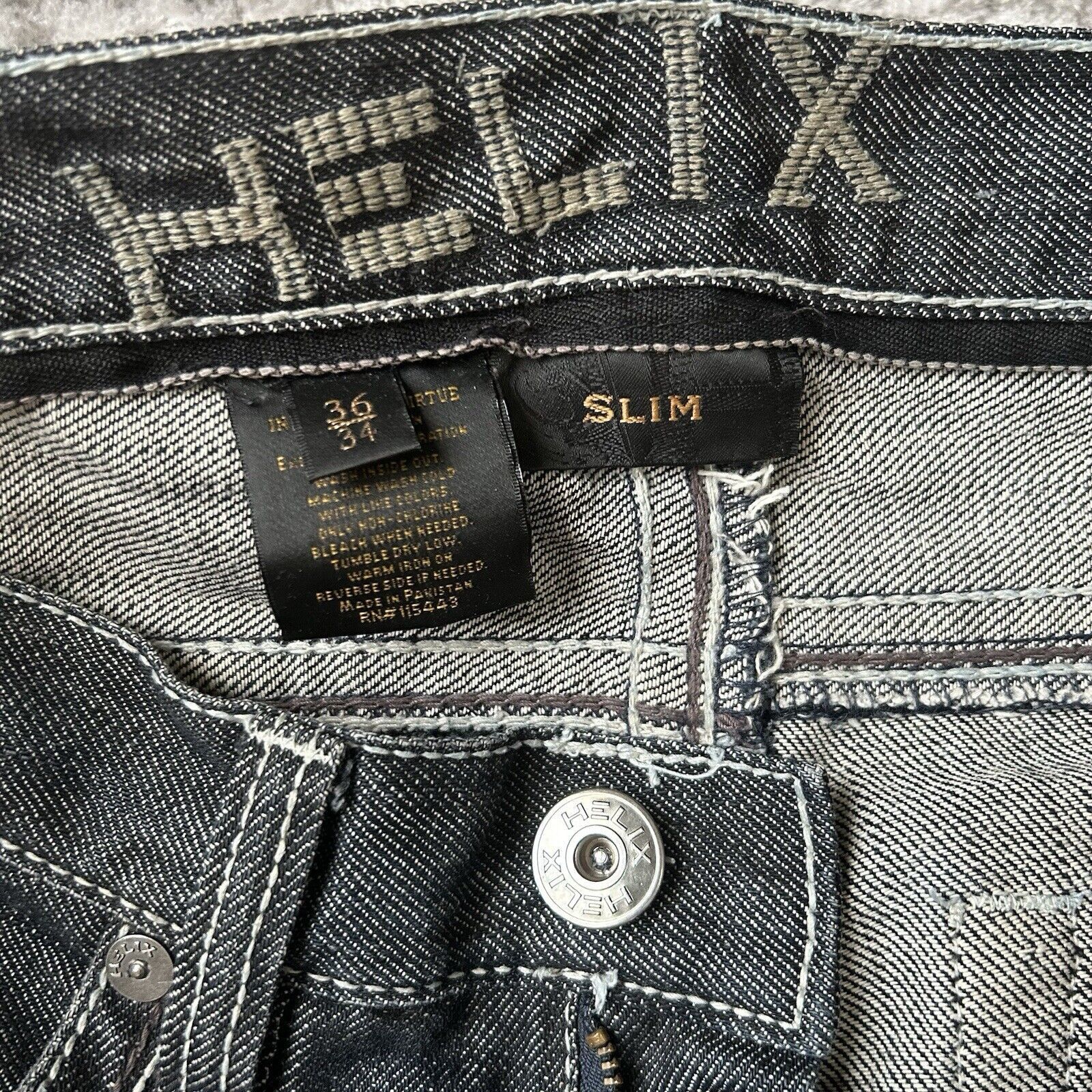 Helix Helix slim 36x34 jeans black men Size US 38 / EU 54 - 7 Thumbnail
