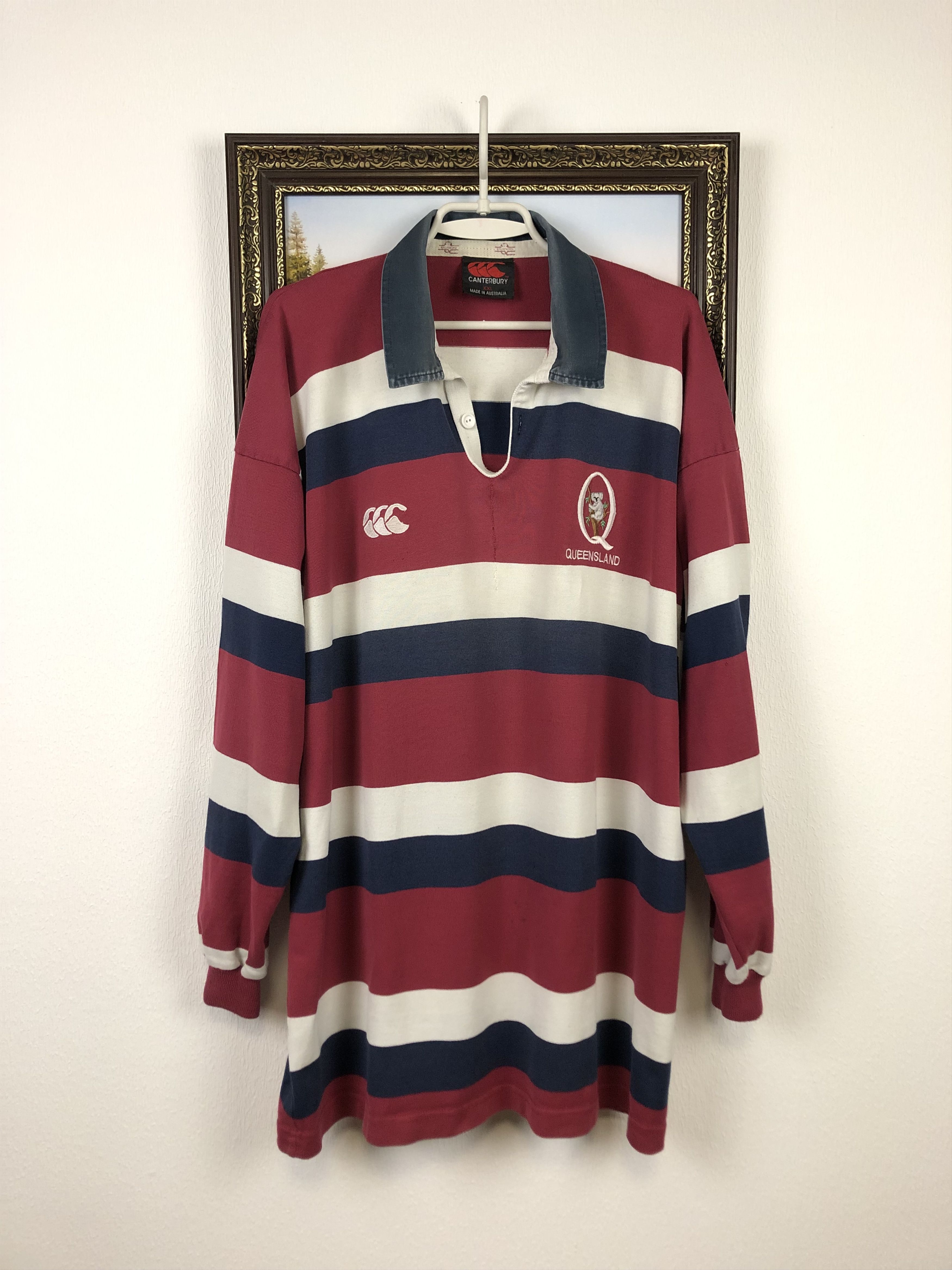 Canterbury of New Zealand Vintage Queensland Jersey Canterbury Shirt Long Sleeve Hype Size US XXL / EU 58 / 5 - 1 Thumbnail