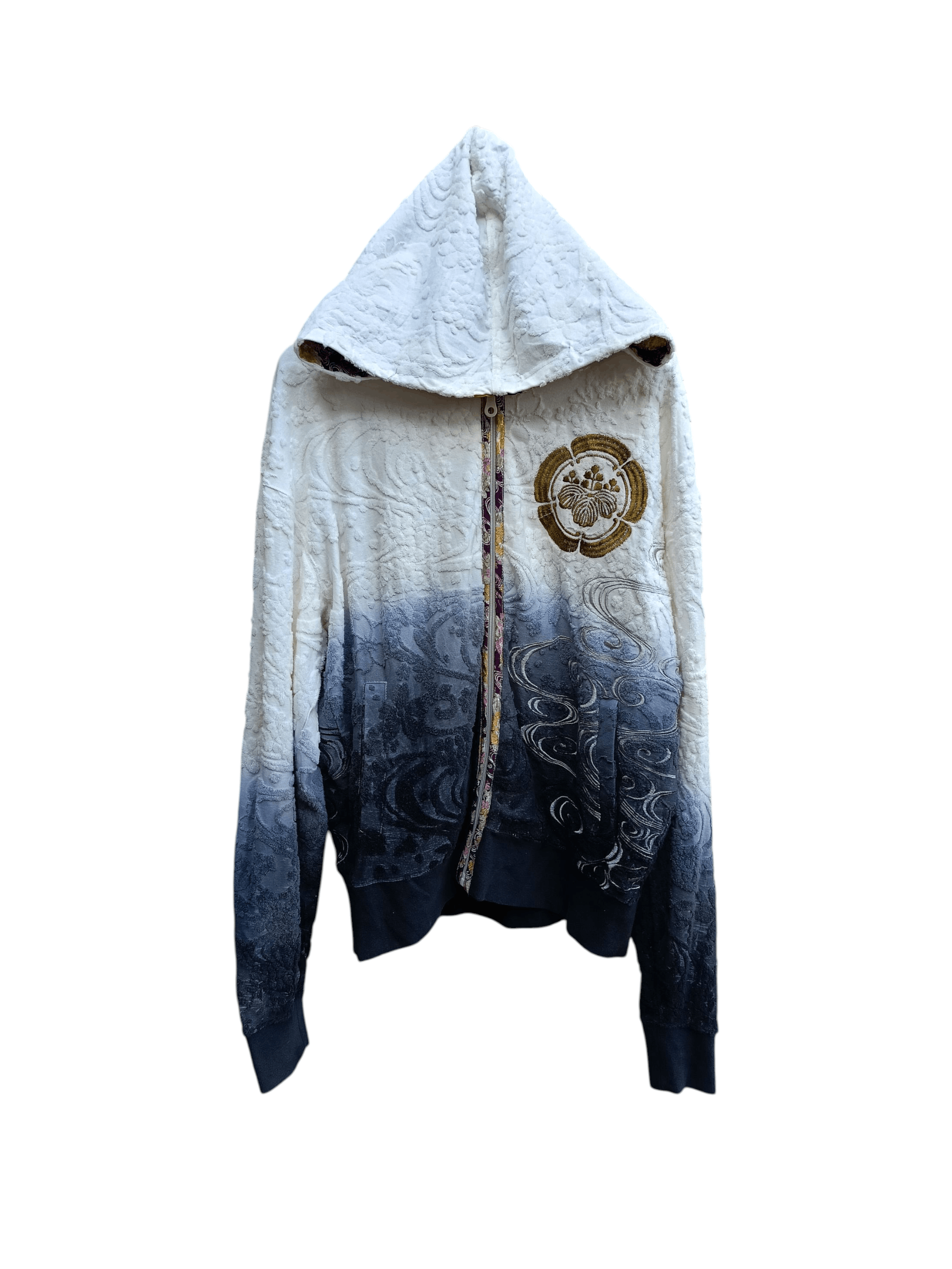 Japanese Brand KARAKURI TAMASHII JAPANESE MOTIF DESIGN ZIPPER HOODIE Size US M / EU 48-50 / 2 - 1 Thumbnail