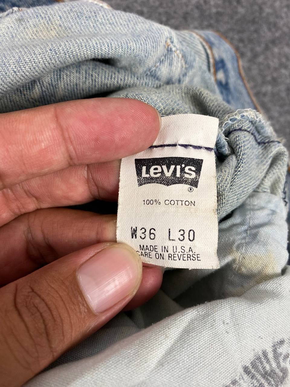 Levi's vintage levis 501 slightly distressed denim nice design Size US 36 / EU 52 - 16 Thumbnail