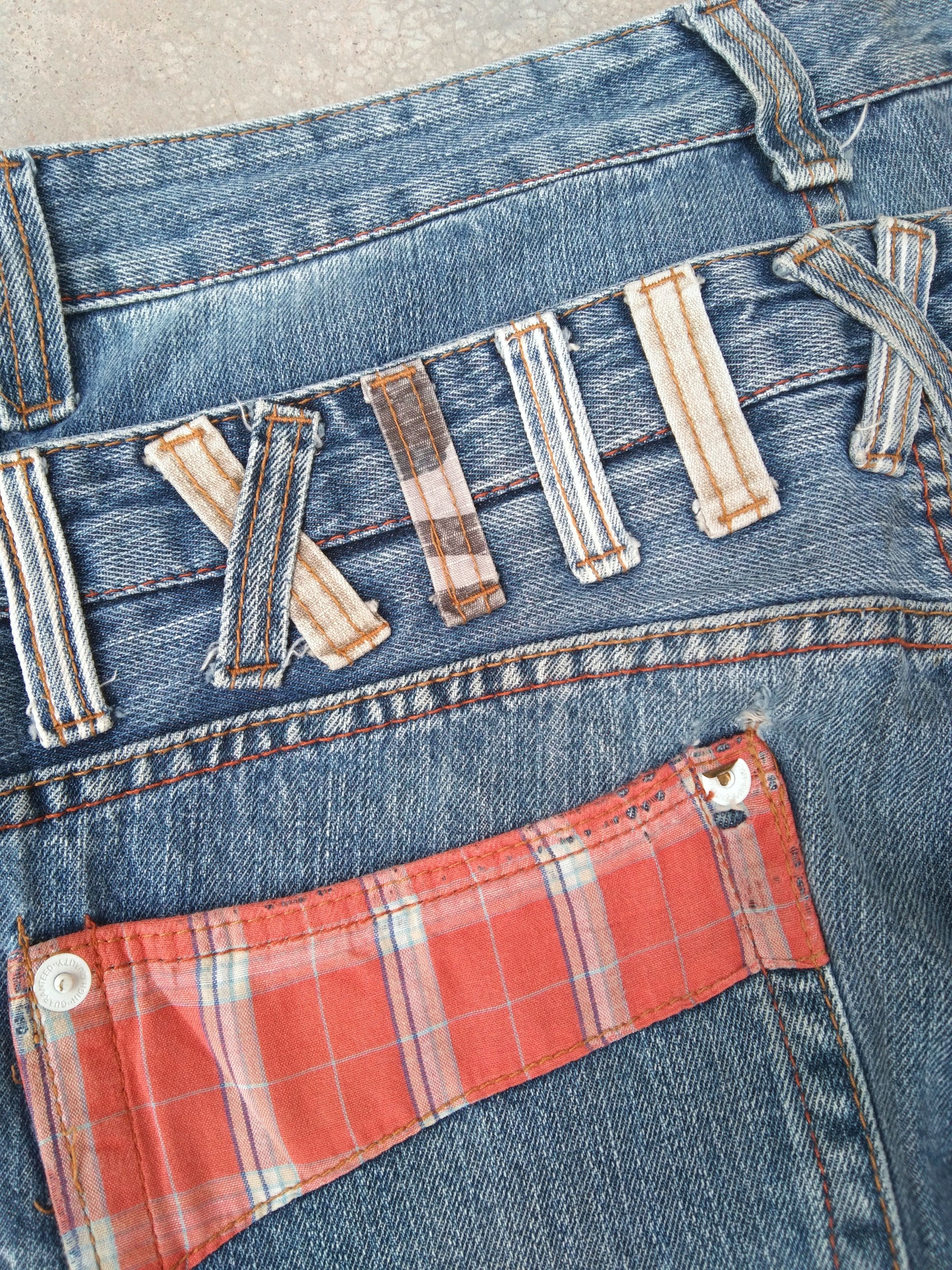Japanese Brand Vintage Engineered Jeans Double Waist Japanese Denim 31x31.5 Size US 31 - 4 Thumbnail