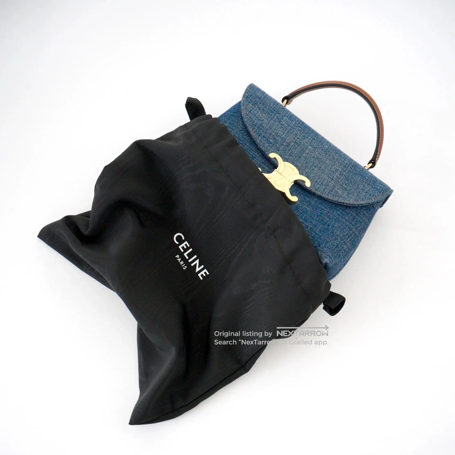 Celine CELINE TEEN NINO Denim Handheld/Shoulder Bag Size ONE SIZE - 4 Thumbnail