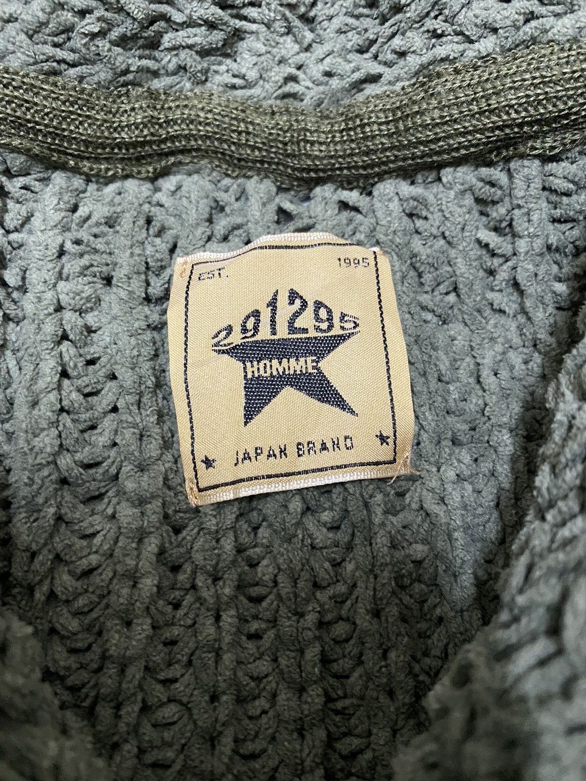 Japanese Brand 291295 Homme Cardigan Cable Knit Sweater (C3) Size US M / EU 48-50 / 2 - 7 Thumbnail