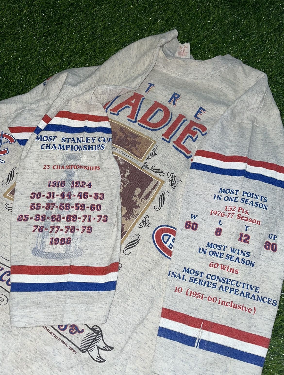 NHL × Vintage Vintage Bulletin 1991 NHL Montreal Canadians Stanley Cup Size US S / EU 44-46 / 1 - 6 Thumbnail