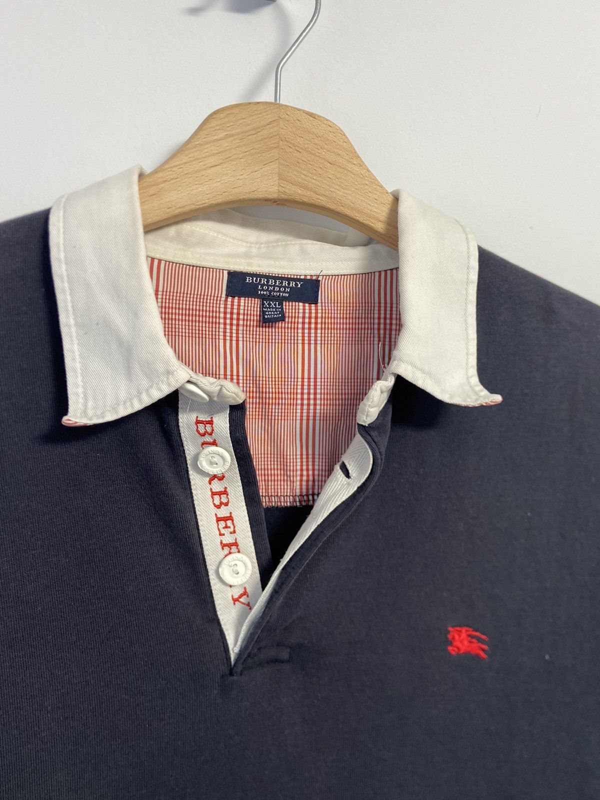 Burberry Vintage Burberry Nova Check Polo Long Sleeve Shirt Size US XXL / EU 58 / 5 - 6 Thumbnail