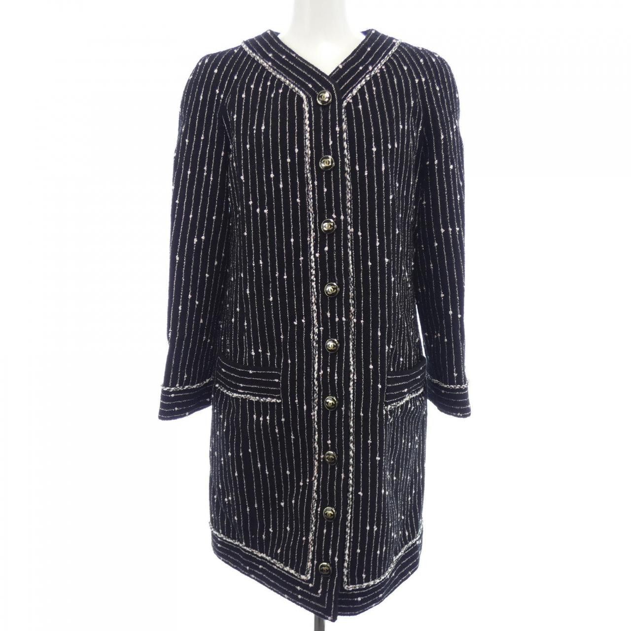Chanel Chanel Chanel P74415V65919 Coat Textile Outerwear P74415V65919 DUTY FREE for USA Size ONE SIZE - 1 Thumbnail