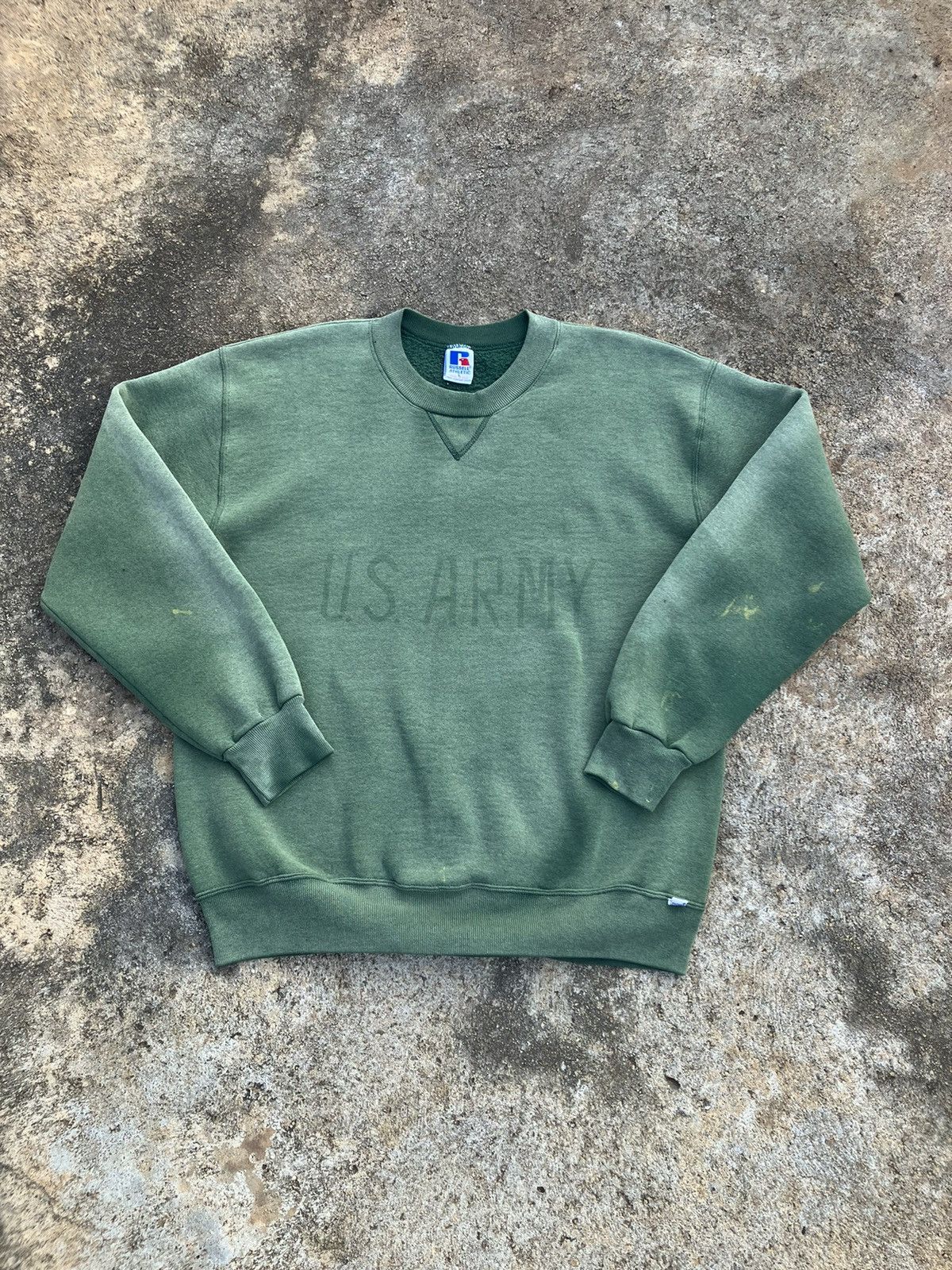 Russell Athletic × Vintage Vintage Russell sweater & faded us.Army. (Made in USA.) Size US M / EU 48-50 / 2 - 10 Thumbnail