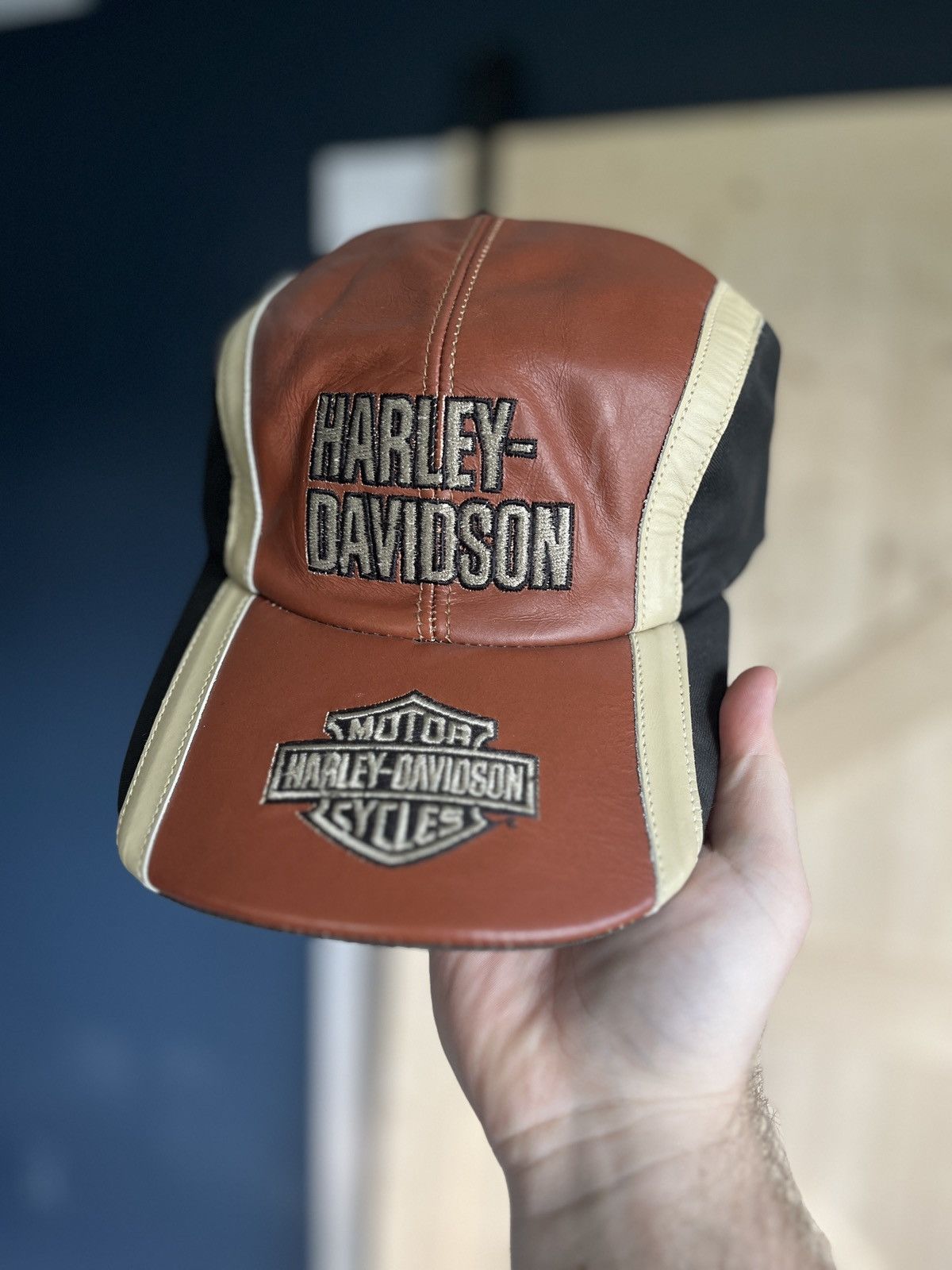 Harley Davidson Vintage 90’s Harley Davidson Promo Strap-back Hat Size ONE SIZE - 1 Thumbnail
