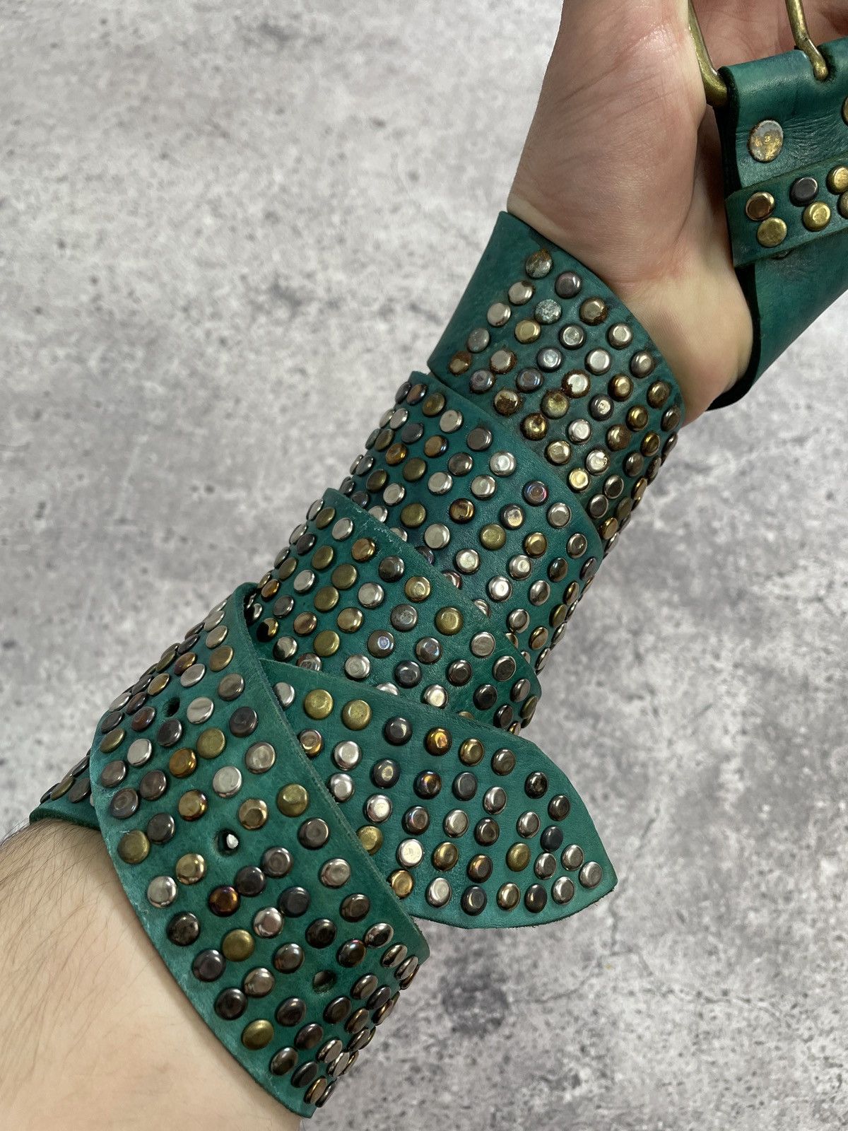 Hysteric Glamour Vintage Belt 00s Rhinestones Punk Leather Belts size 34/36 Size 34 - 3 Thumbnail