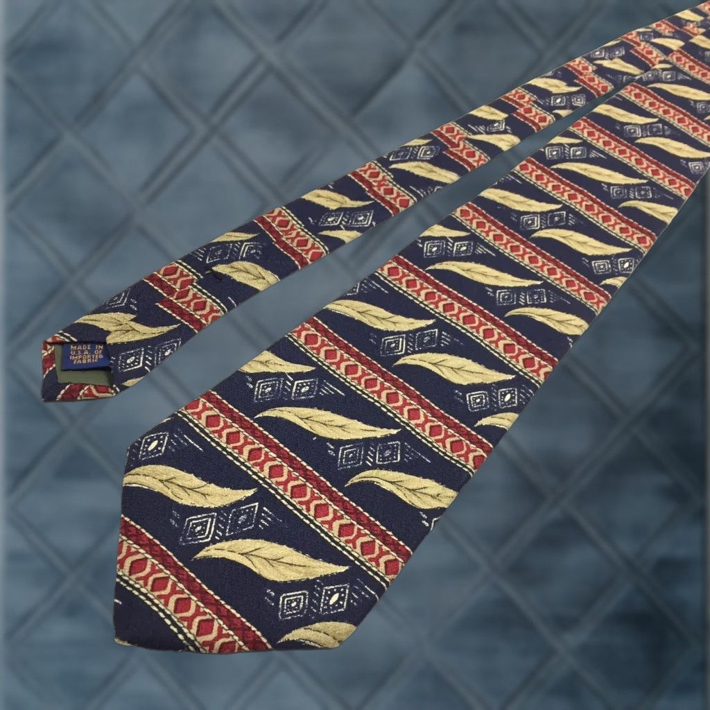 Chaps Chaps Ralph Lauren Necktie 100% Silk Multicolor Striped Tie Men 57" 3.75" Blue Beige Red Size ONE SIZE - 1 Thumbnail