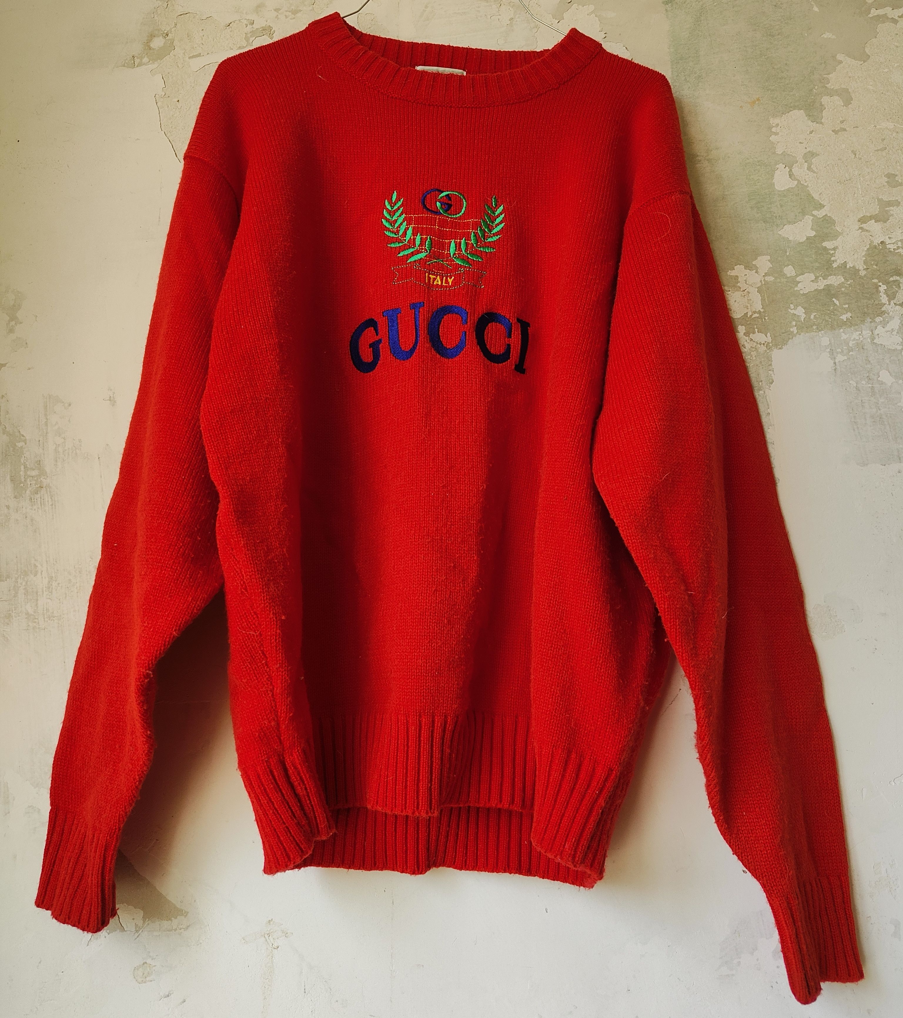 Vintage Vintage Guczi fake sweater logo boxy 70s 80s 90s Size US L / EU 52-54 / 3 - 1 Thumbnail