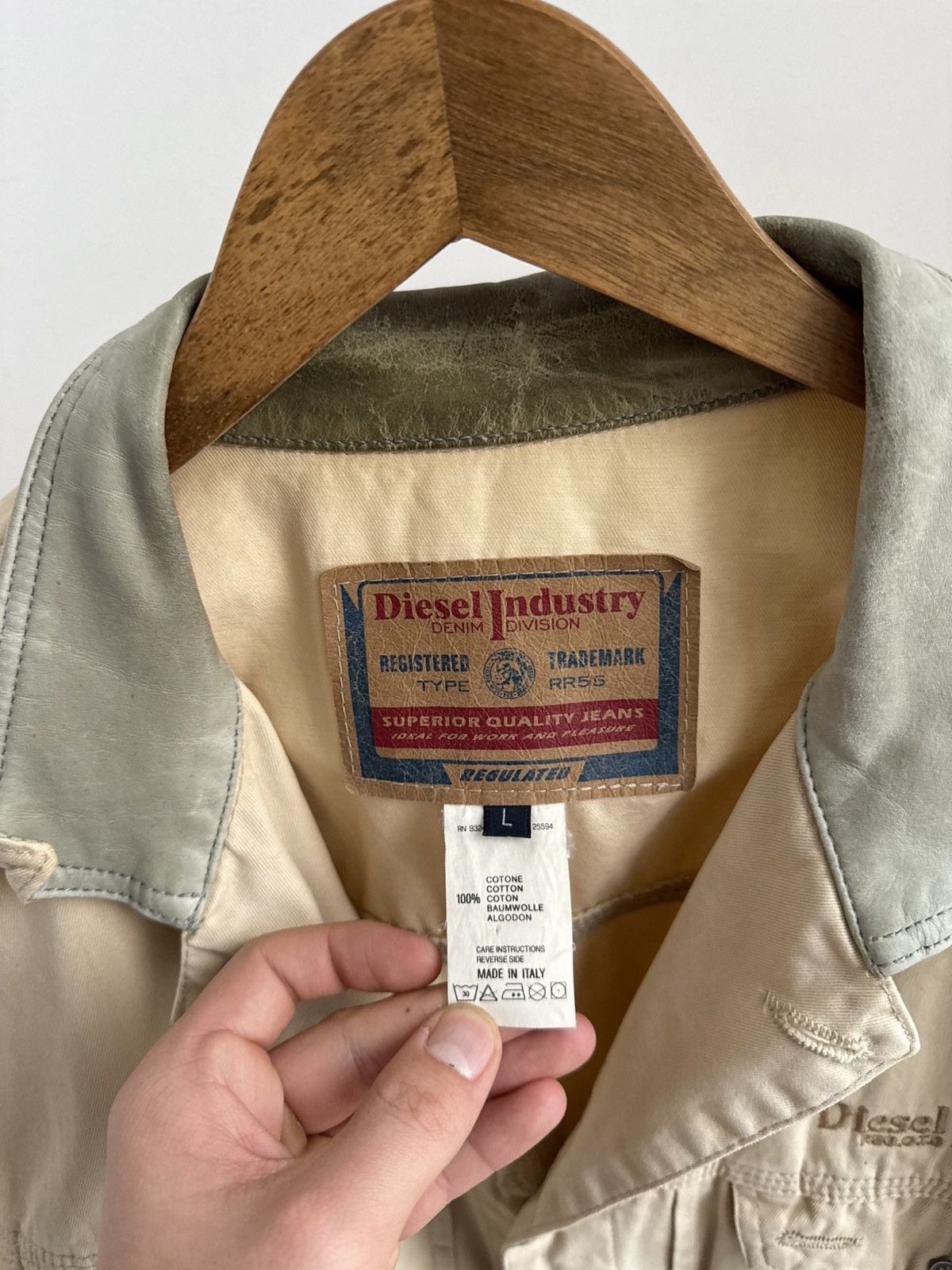 Diesel Vintage Diesel 90s Workwear Beige Utility Canvas Button-Up Size US L / EU 52-54 / 3 - 7 Thumbnail