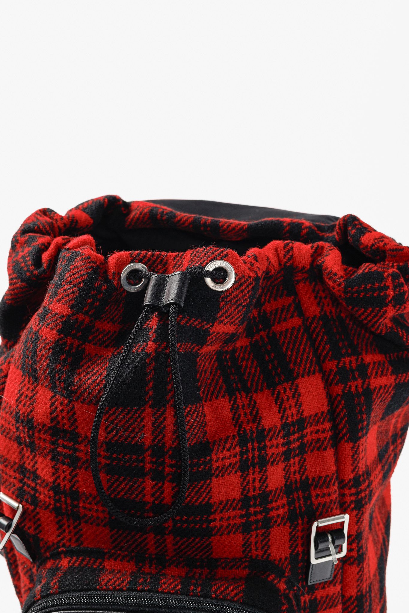 Saint Laurent Paris Saint Laurent AW/14 Tartan Wool YSL Hunting Rucksack Size ONE SIZE - 12 Thumbnail