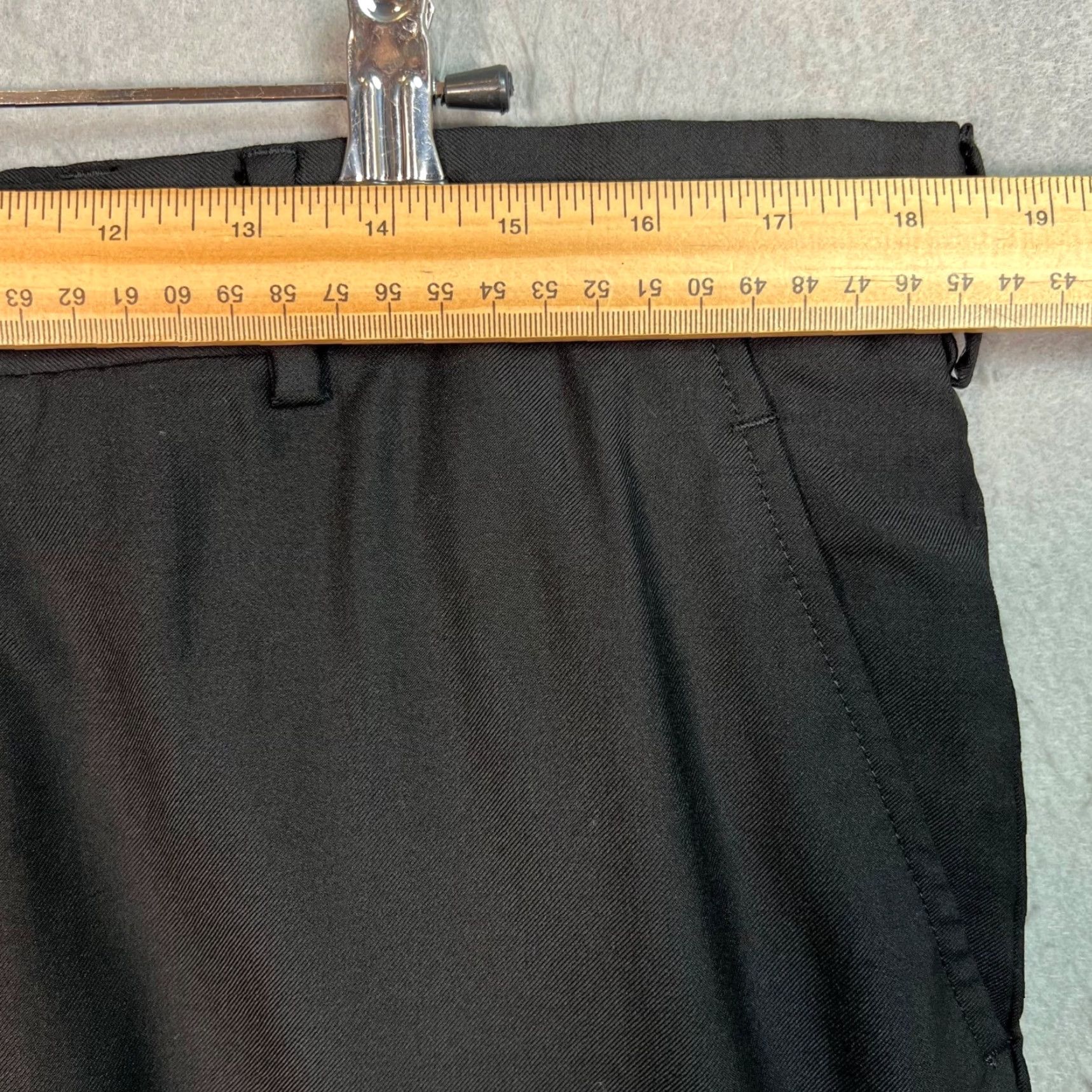 Vintage Freemans Sporting Club Mens Pants 36 x 28 Slim Black Tailored Wool Blend Size US 36 / EU 52 - 4 Thumbnail
