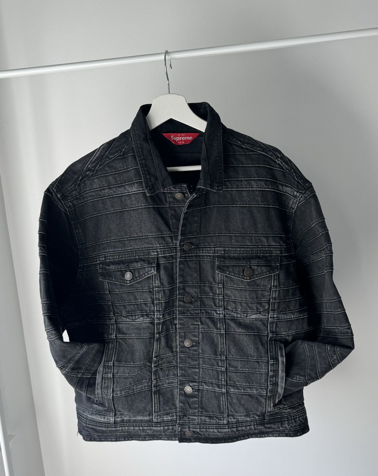 Supreme Supreme Black Layered Denim Jacket | Grailed