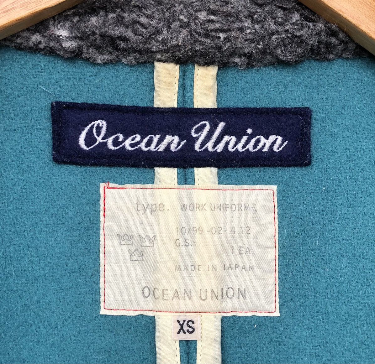 Vintage Ocean Union Work Uniform Wool Hoodie Jacket 🇯🇵