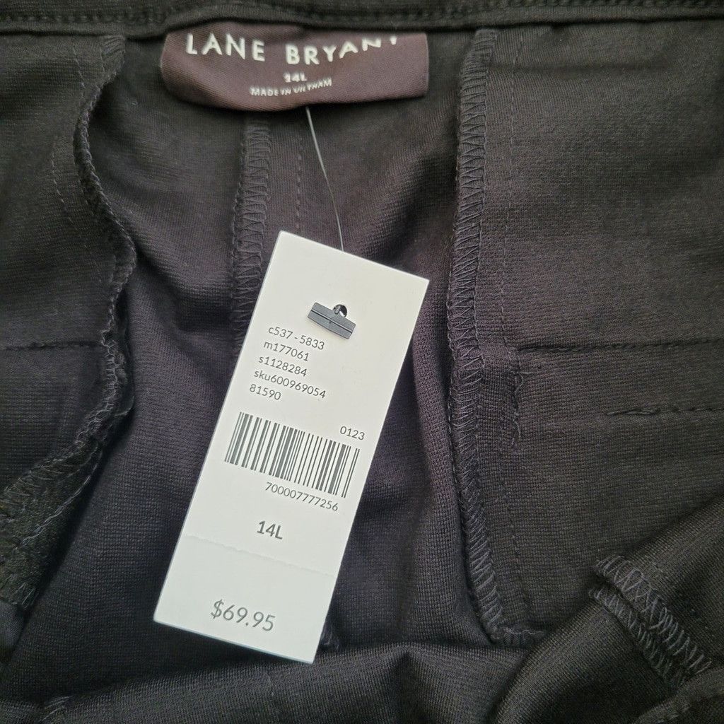 Other Lane Bryant Ponte Pull-On Straight Black Pants Long size 14 Size 36" / US 14 / IT 50 - 7 Thumbnail