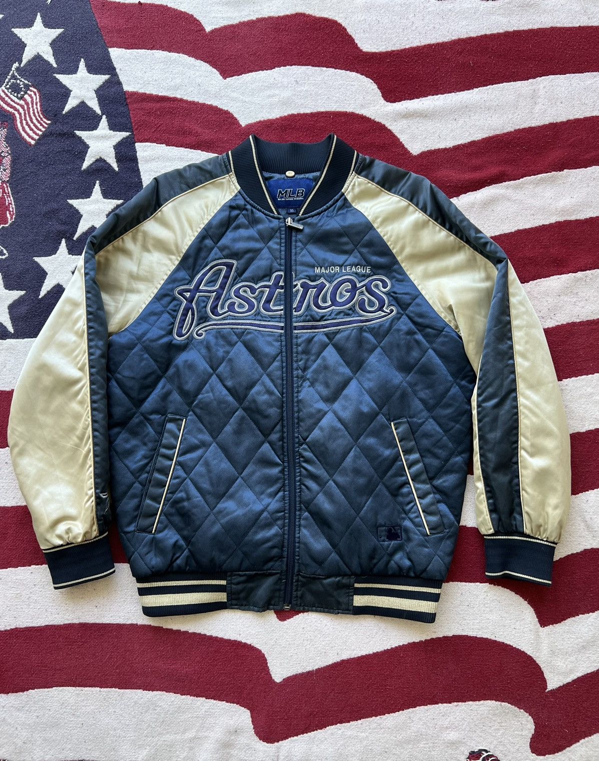 MLB × Vintage 00s MLB Astros Quilted Jacket Size US L / EU 52-54 / 3 - 1 Thumbnail