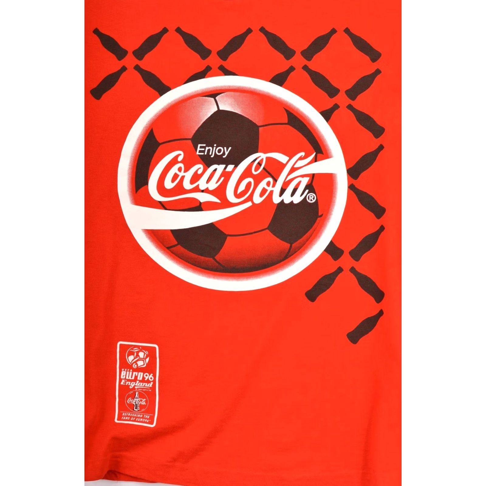 Vintage Screen Stars Coca Cola England Refreshing the Fans of Euro 96 Vtg T-Shirt XL Mens Red Size US XL / EU 56 / 4 - 2 Thumbnail