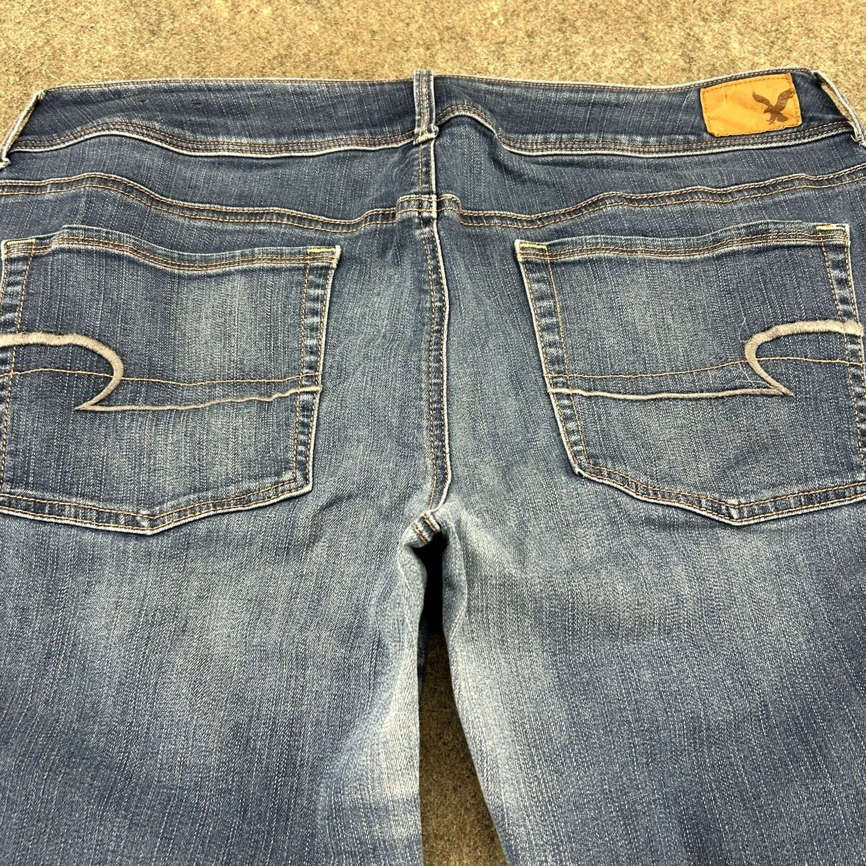 American Eagle Outfitters American Eagle Outfitters Jeans Womens 16 Blue Bootcut Distressed Stretch Regular 31in Inseam Size 38" / US 16 / IT 52 - 6 Thumbnail