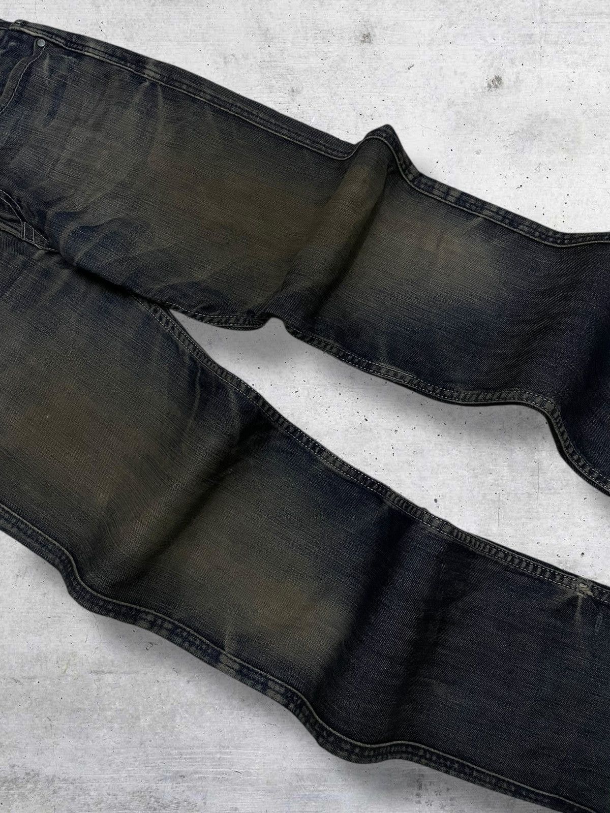 If Six Was Nine VINTAGE BACK NUMBER OG DESIGNER JAPAN 90 MUDWASH STYLE DENIM Size US 28 / EU 44 - 6 Thumbnail