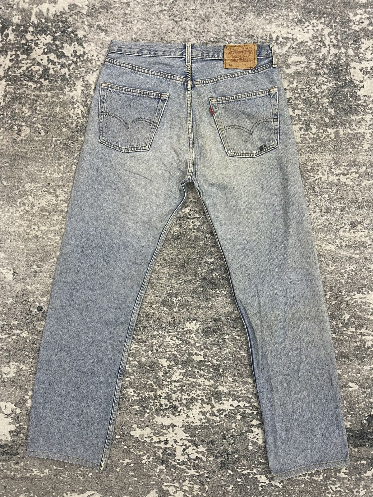 Levi's Vintage 80s Levis 501 Distressed Denim Size US 33 - 8 Thumbnail