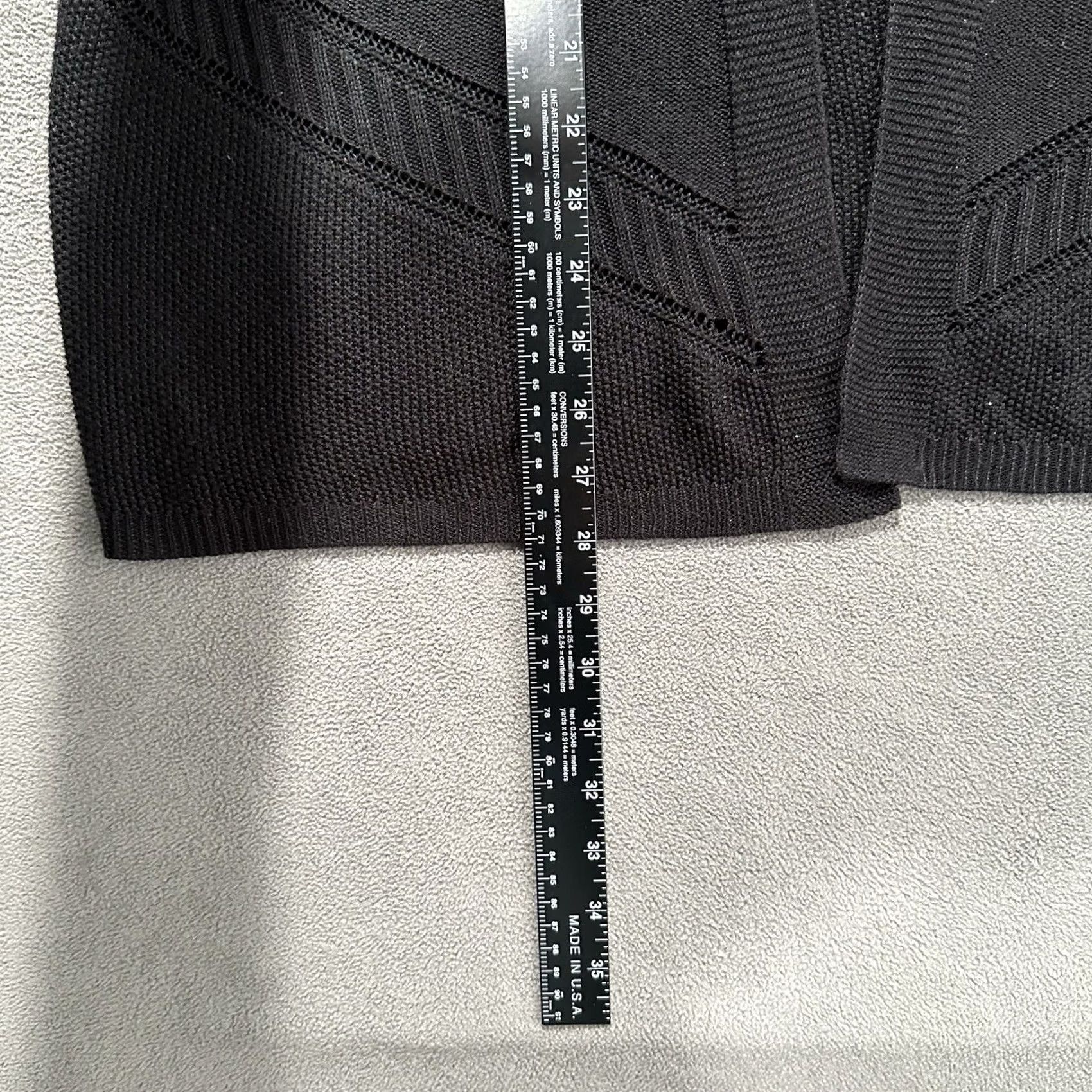 Worthington Worthington Cardigan Womens 2X Black Open Front Lightweight Knit Sweater Long Sleeve EUC Size XXL / US 16-18 / IT 52-54 - 6 Thumbnail