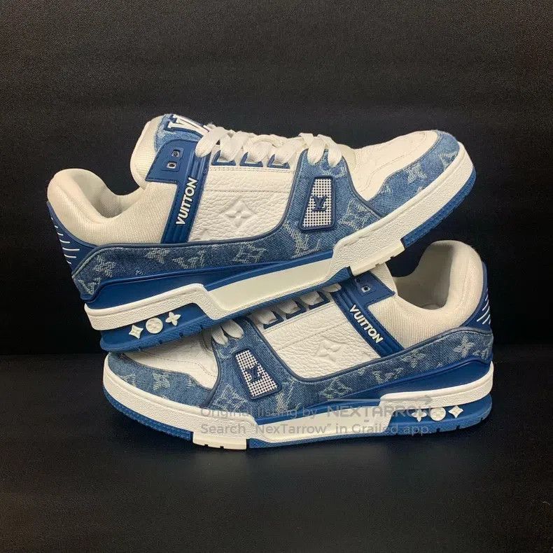 Louis Vuitton Louis Vuitton Indigo denim board shoes Size US 7 / EU 40 - 3 Thumbnail