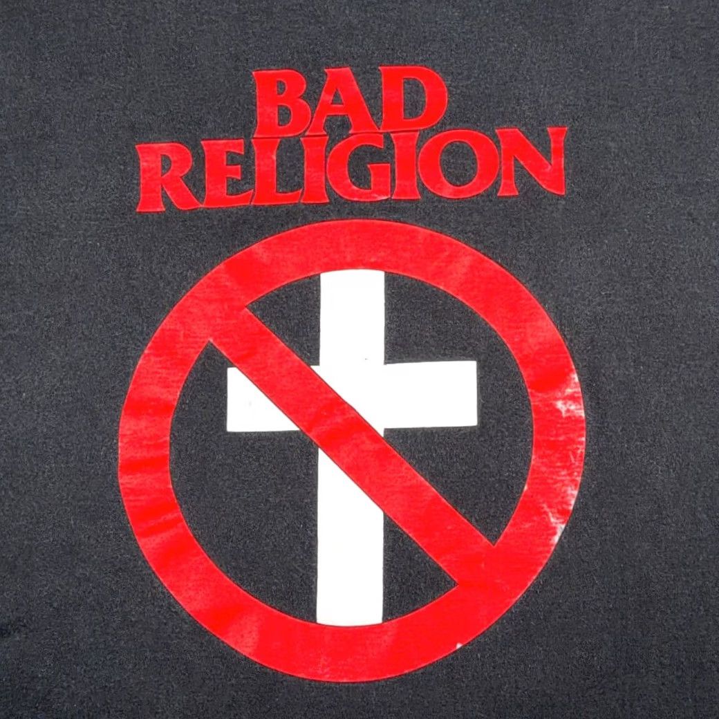 Vintage VINTAGE Bad Religion Shirt Adult LARGE Black Punk Rock Band Crossbuster CMI 90s Size US L / EU 52-54 / 3 - 2 Thumbnail