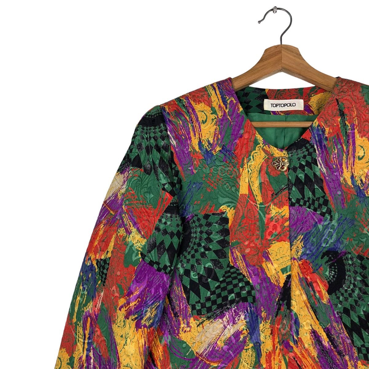 Japanese Brand VINTAGE COLOURFULL JACKET ART DESIGN TOPTOPOLO ISSEY MIYAKE Size US M / EU 48-50 / 2 - 5 Thumbnail