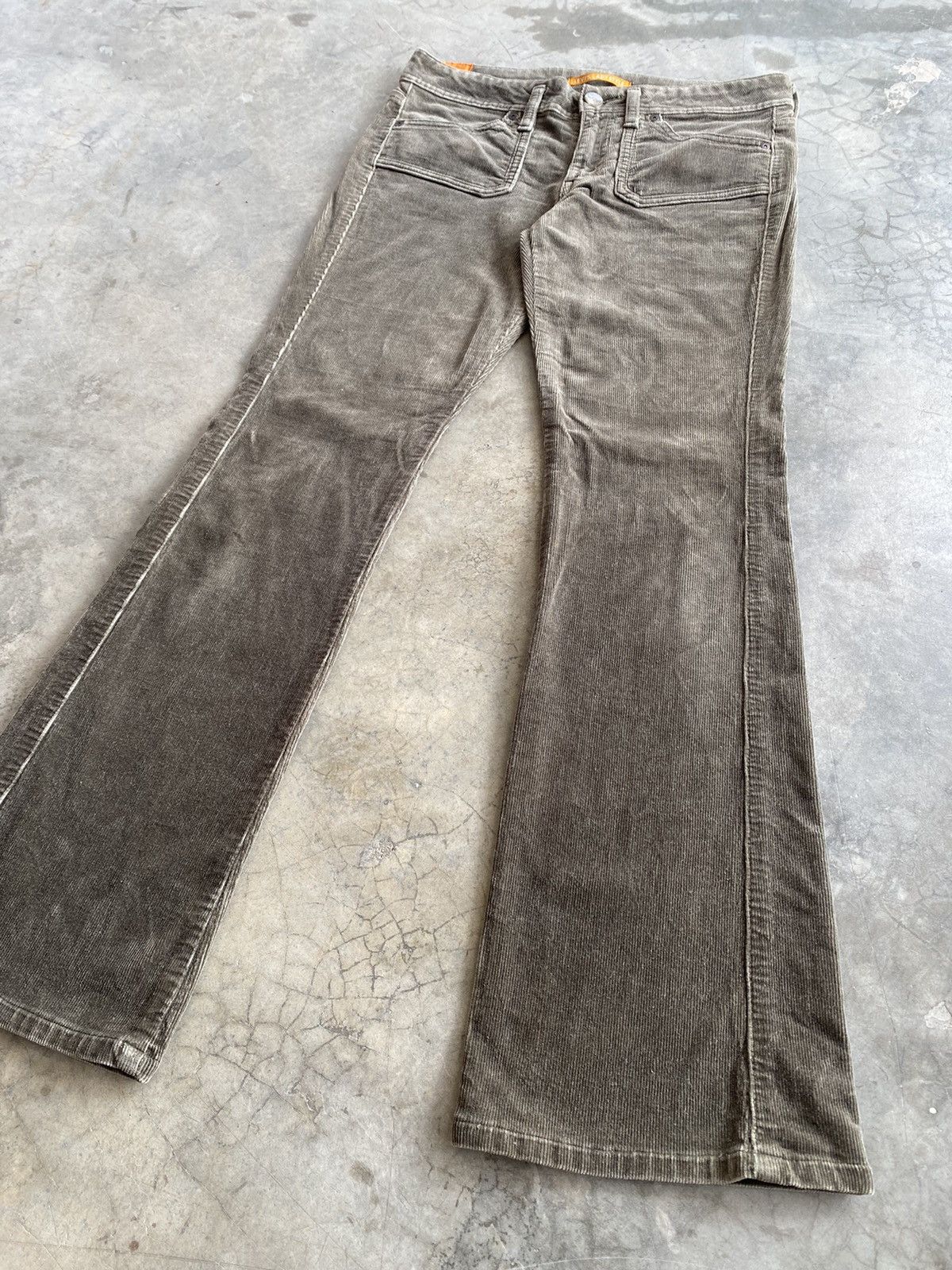 Chocolate × Levi's × Vintage Flare Levis Corduroy Brown Army Chocolate p172 Size 31" - 8 Thumbnail