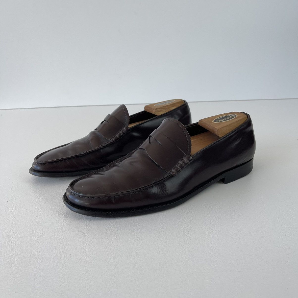 Prada Prada Penny Loafers Leather Shoes Burgundy 1 2D 0915 Size US 6.5 / EU 39-40 - 1 Thumbnail
