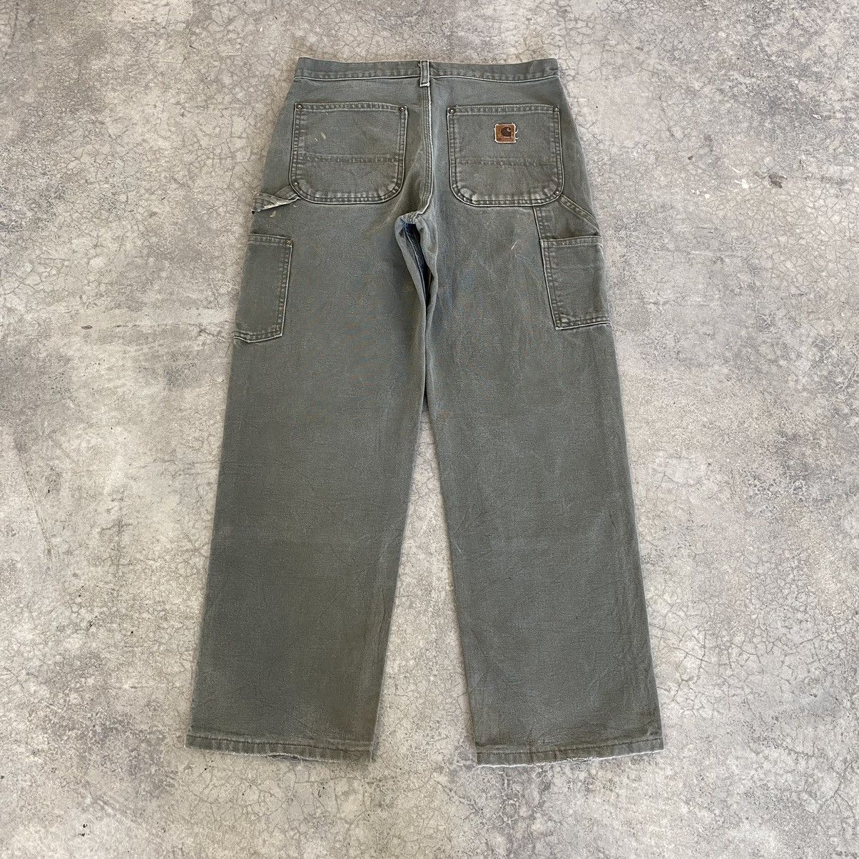 Carhartt VTG Carhartt Double Knee Faded Dirty Carpenter Pants Size US 31 - 14 Thumbnail